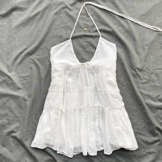 WHITE DRESS FROM FREE PEOPLE (Bust : 30-34, Upper Waist : 26-32)
