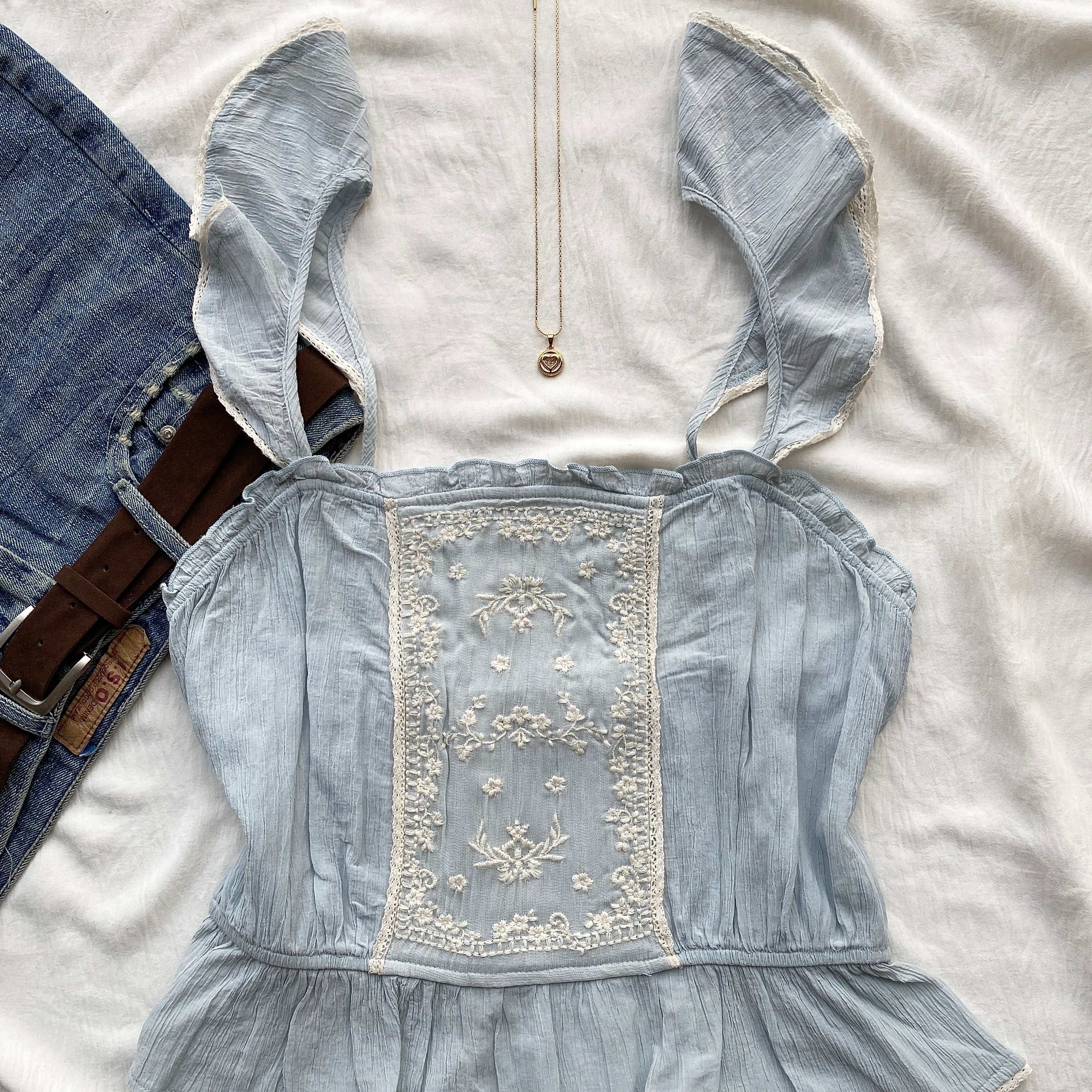 BLUE TOP FROM ZARA (Bust : 34-38, Upper Waist : 28-34)