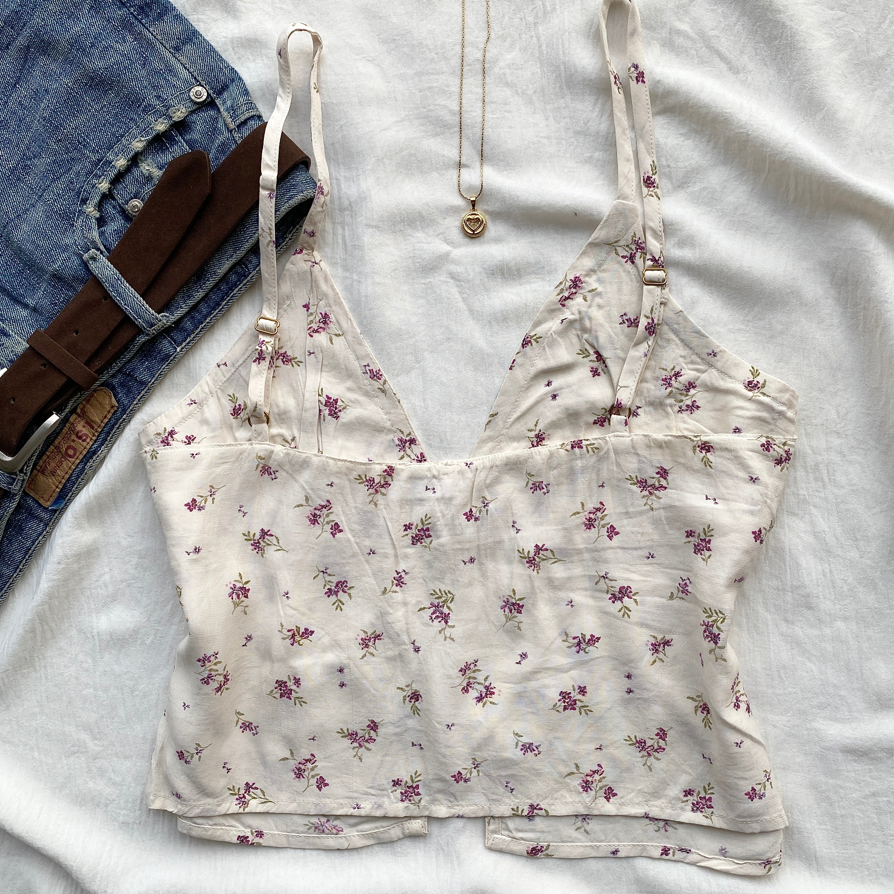 DISTY FLORAL TOP (Bust : 32-34, Upper Waist : 26-32)