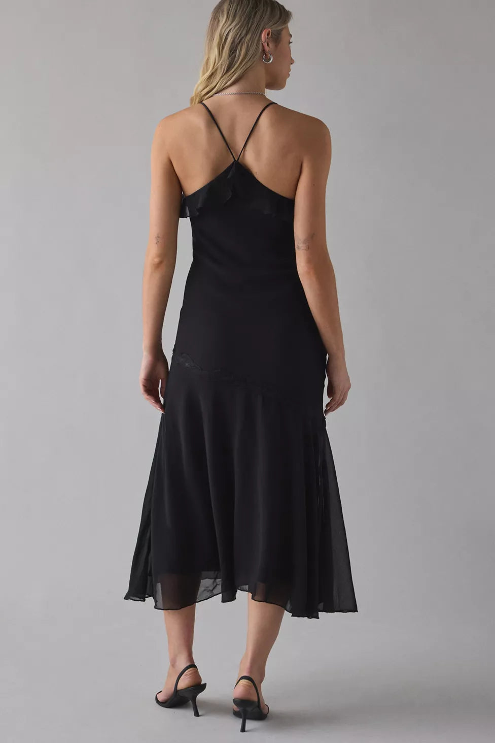 BLACK RUFFLE DRESS (Two sizes available)