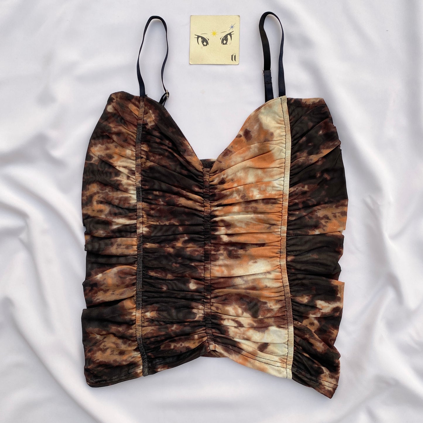 BROWN TIE DYE TOP FROM PRINCESS POLLY (XS/S)