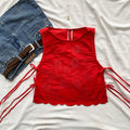 RED TOP FROM FREE PEOPLE (Bust : 30-32, Upper Waist : 24-28)