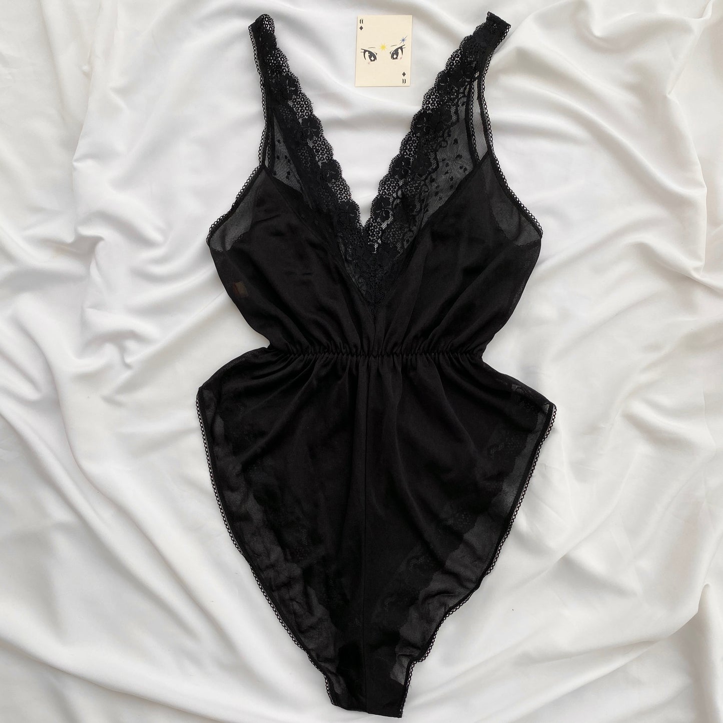 BLACK LACE BODYSUIT (Bust : 30-34, Upper Waist : 24-28)