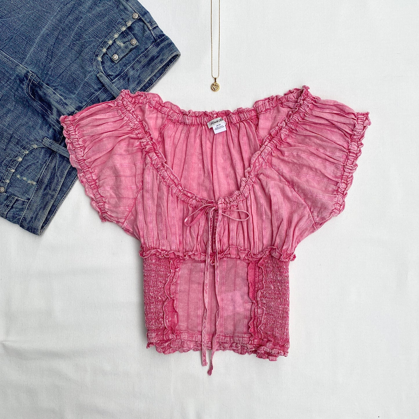 PINK TOP FROM URBAN OUTFITTERS (Bust : 28-32, Upper Waist : 23-28)