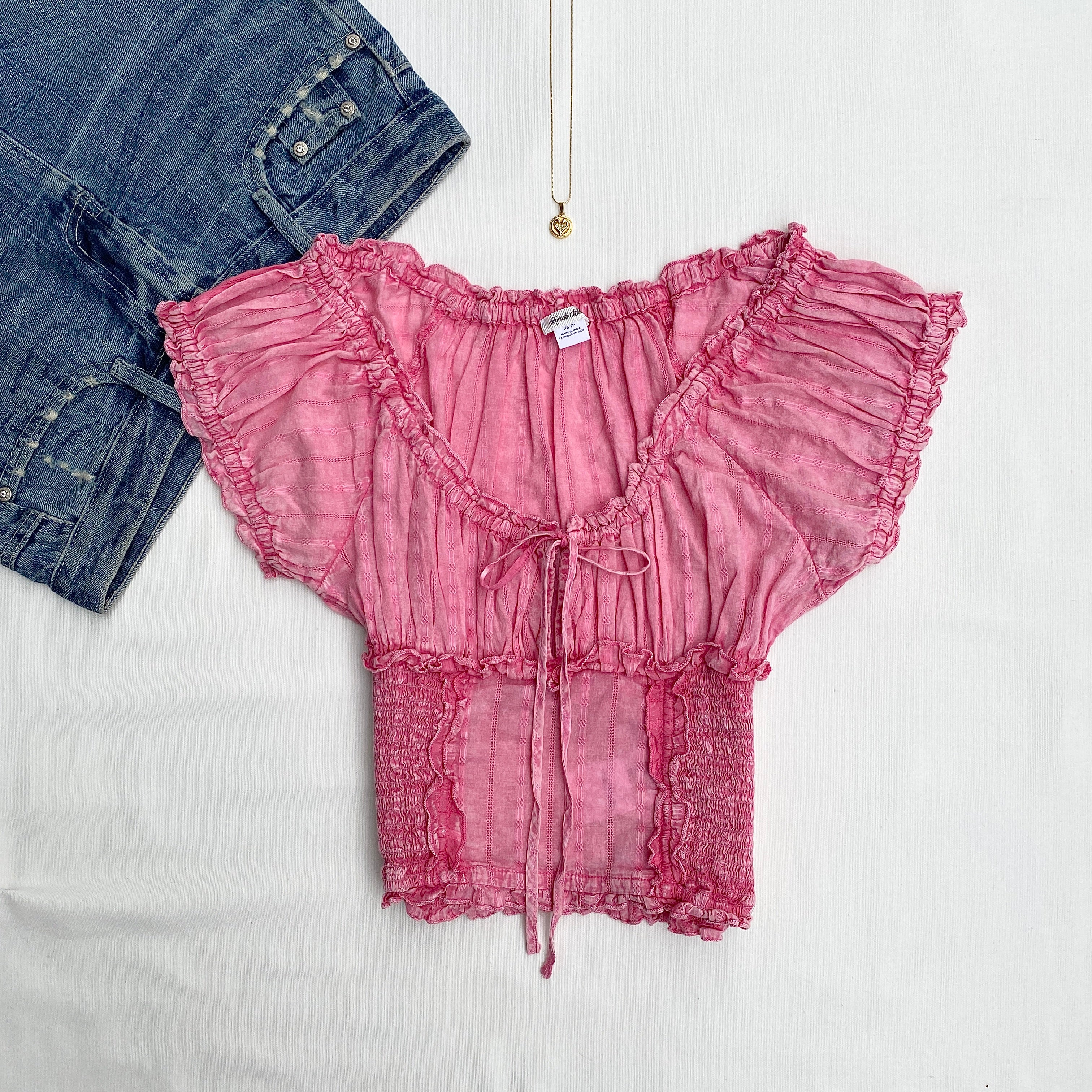 PINK TOP FROM URBAN OUTFITTERS (Bust : 28-32, Upper Waist : 23-28)