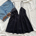 BLACK BABYDOLL TOP FROM FREE PEOPLE (Sizes available)