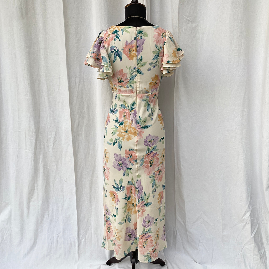 FLORAL MAXI DRESS FROM ABERCROMBIE AND FITCH (Bust : 30-32, Upper Waist : 24-28)