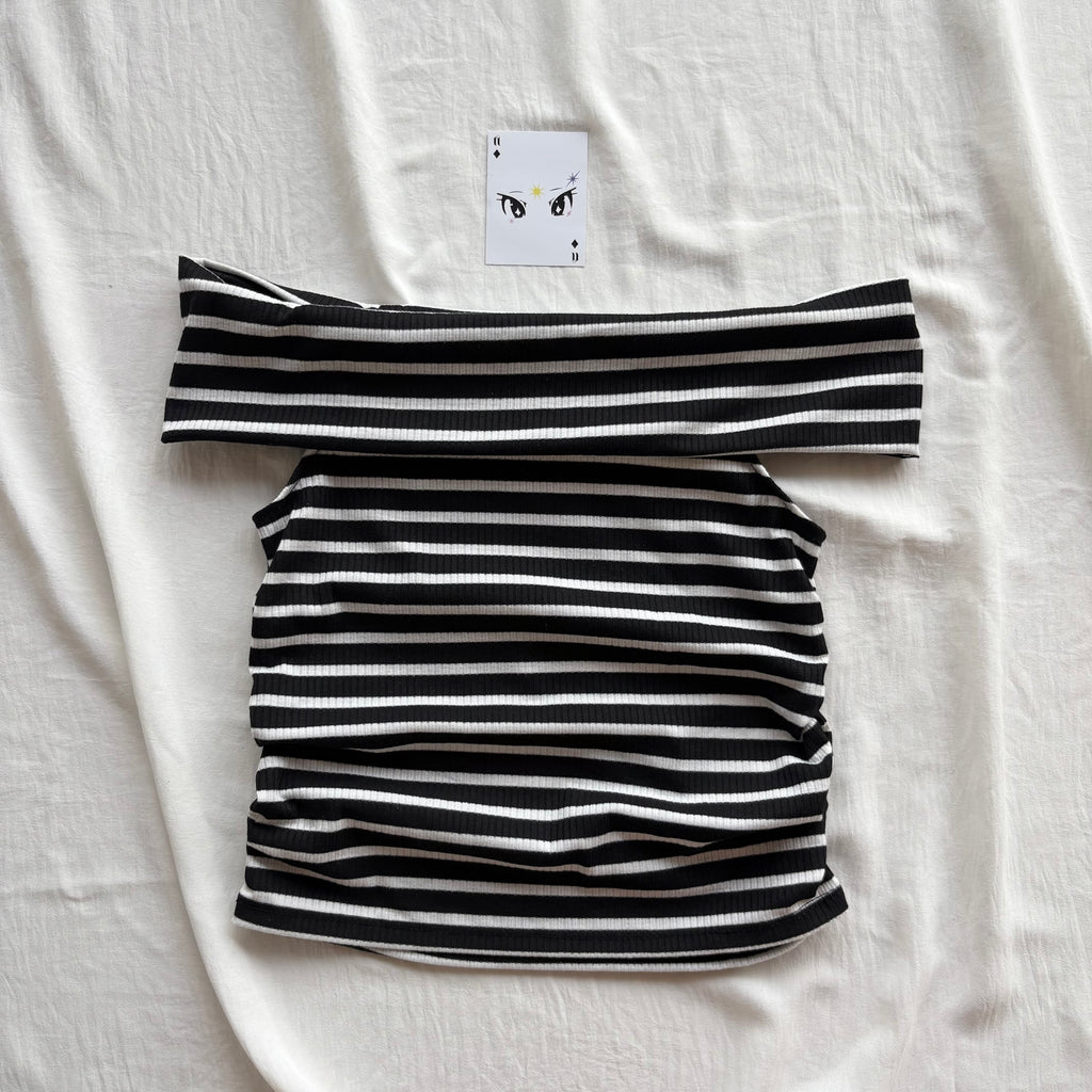 STRIPED OFF SHOULDER TOP (Bust : 28-34, Upper Waist : 24-28)