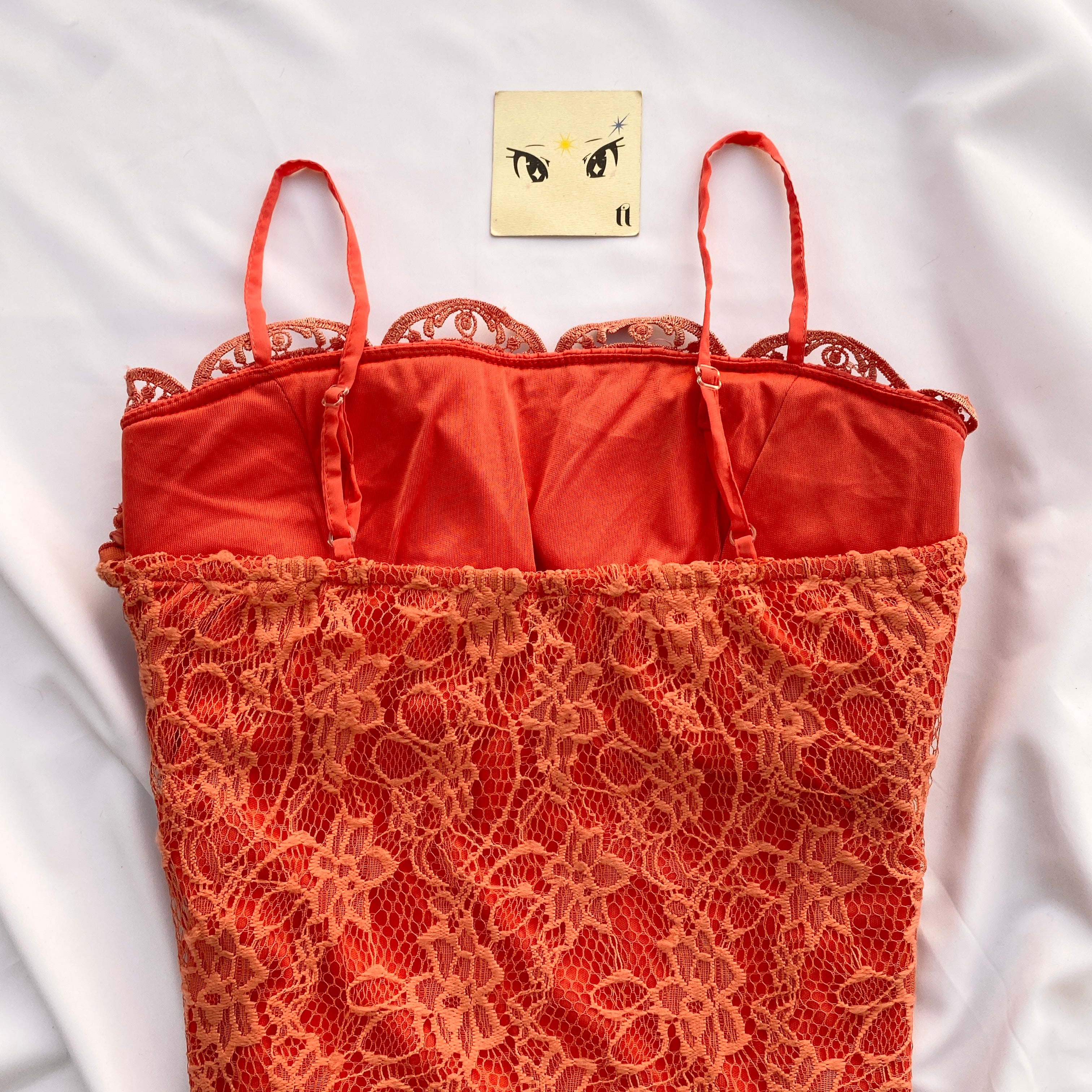 ORANGE LACE CORSET (Bust : 36-40, Upper Waist : 34-38)
