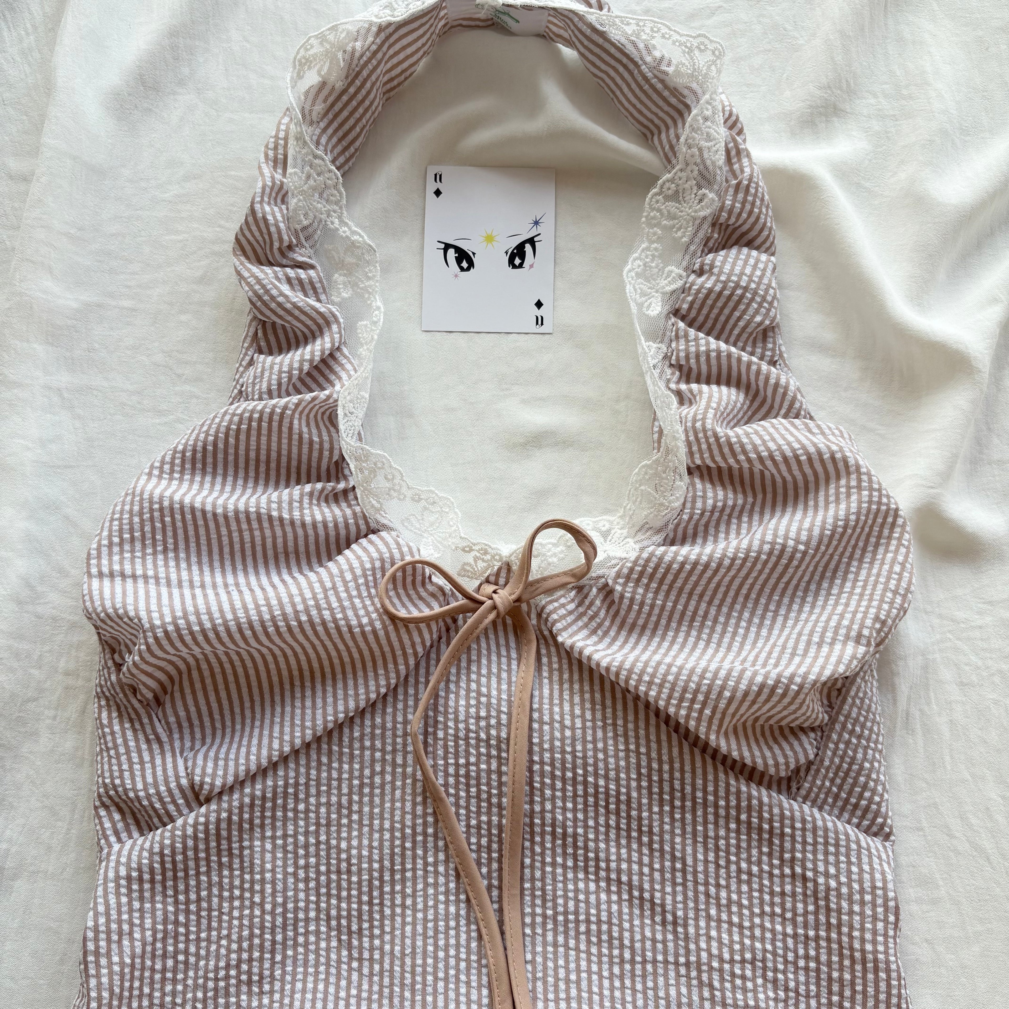 BROWN HALTER TOP (Bust : 30-34, Upper Waist : 23-28)