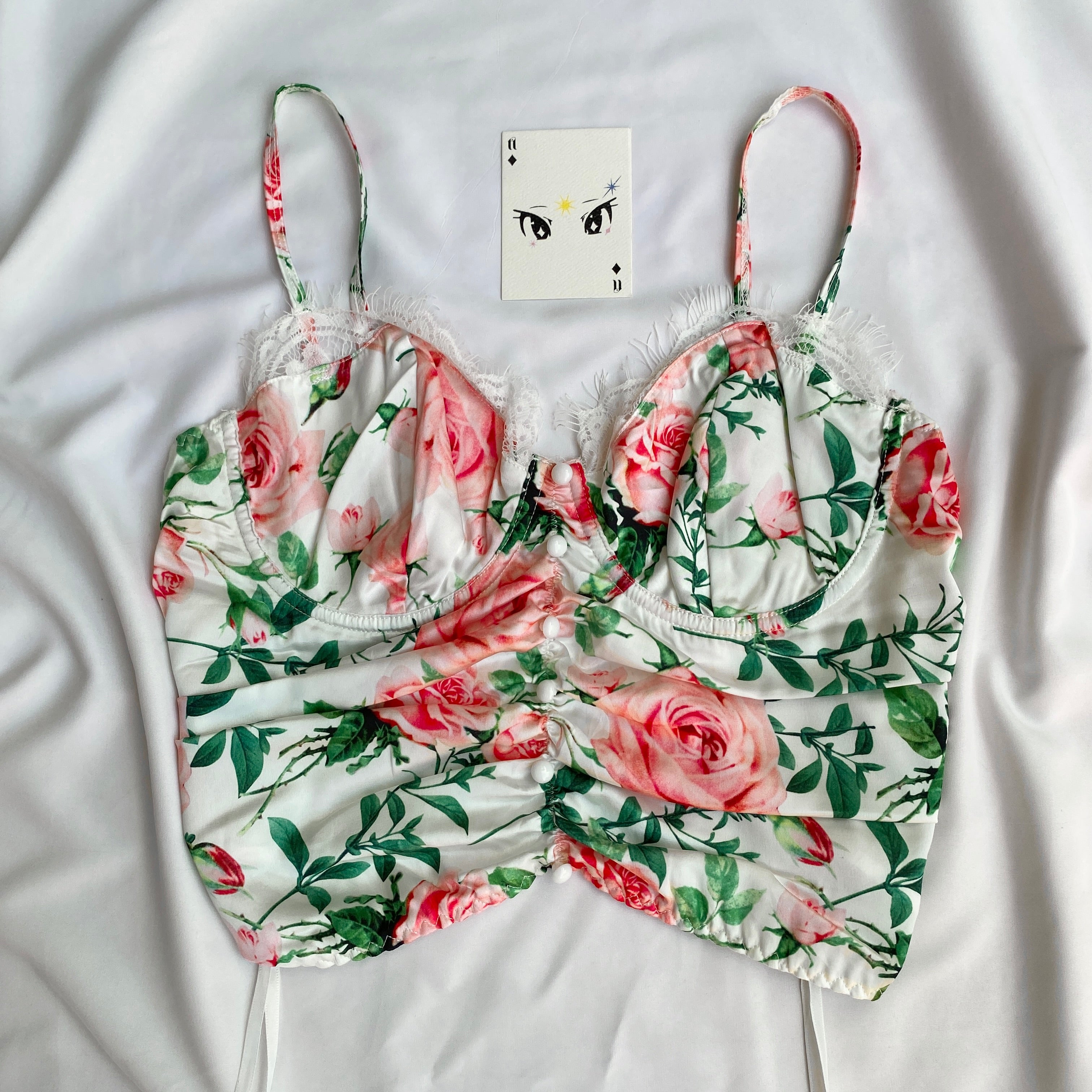 FLORAL BUSTIER (Bust : 36-38, Upper Waist : 32-36)