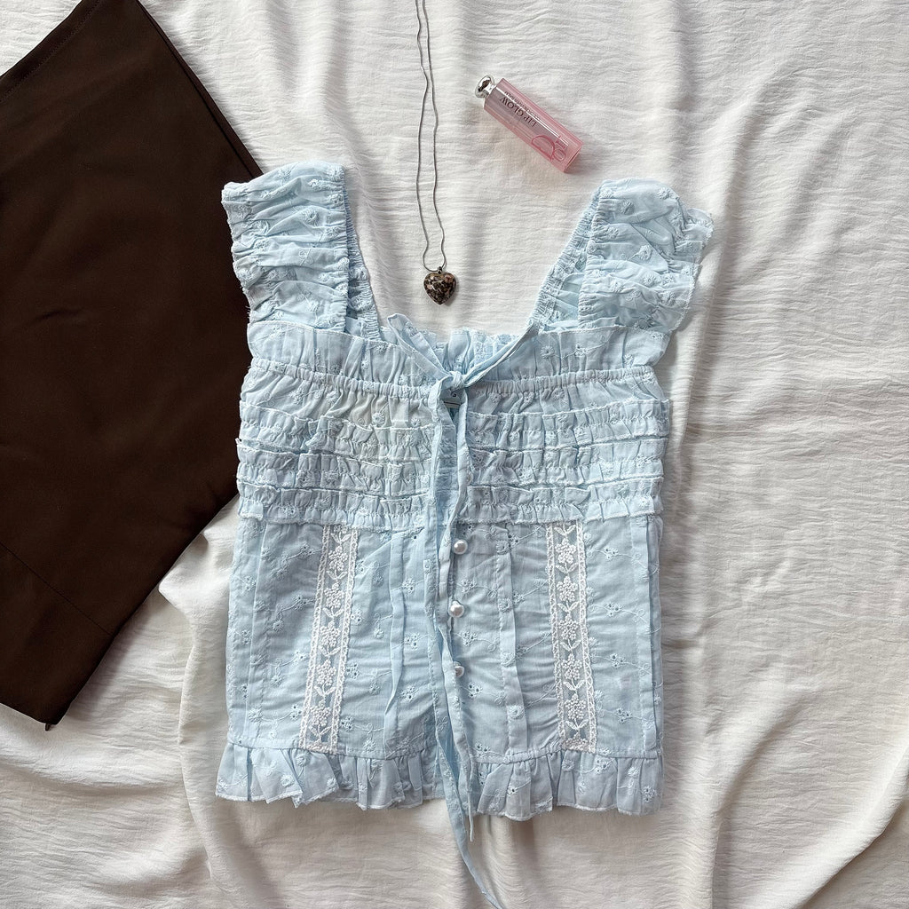 BLUE TOP (Bust : 28-34, Upper Waist : 24-28)