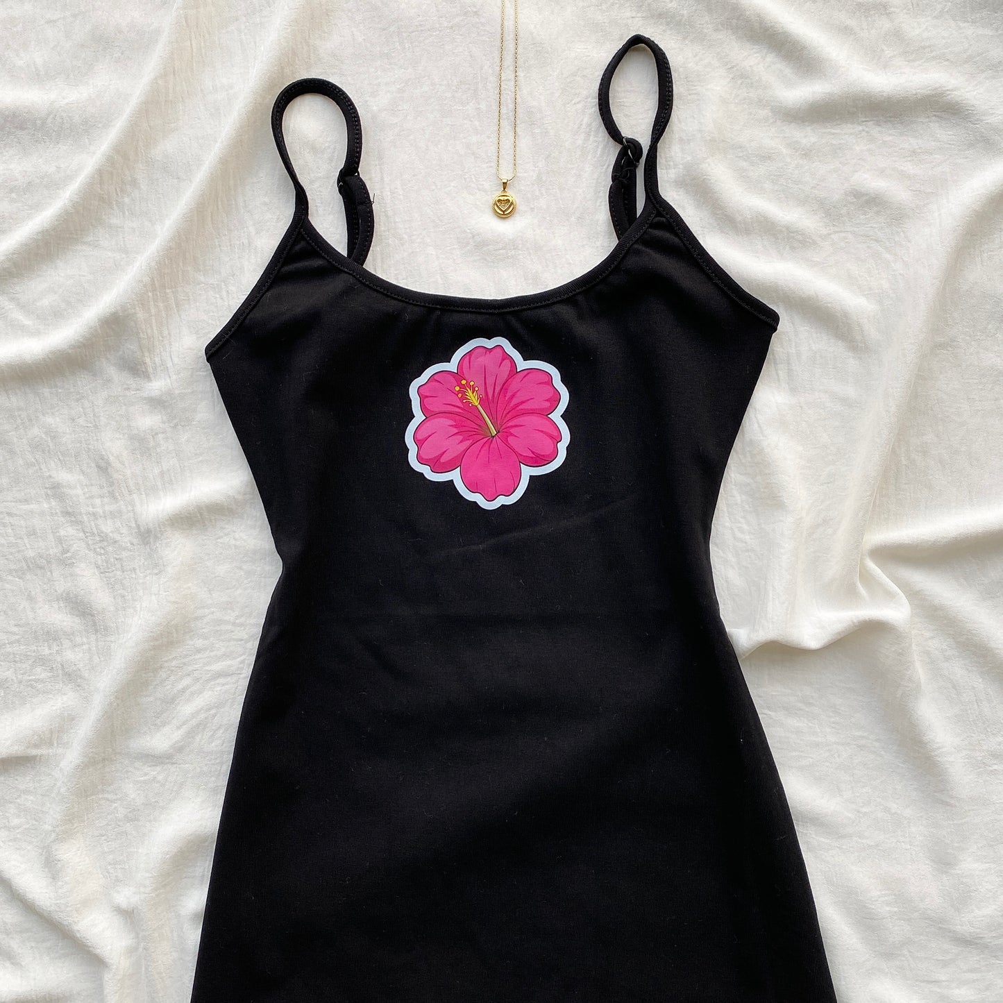 BLACK TANK MINI DRESS  (Bust : 28-32, Upper Waist : 23-26)