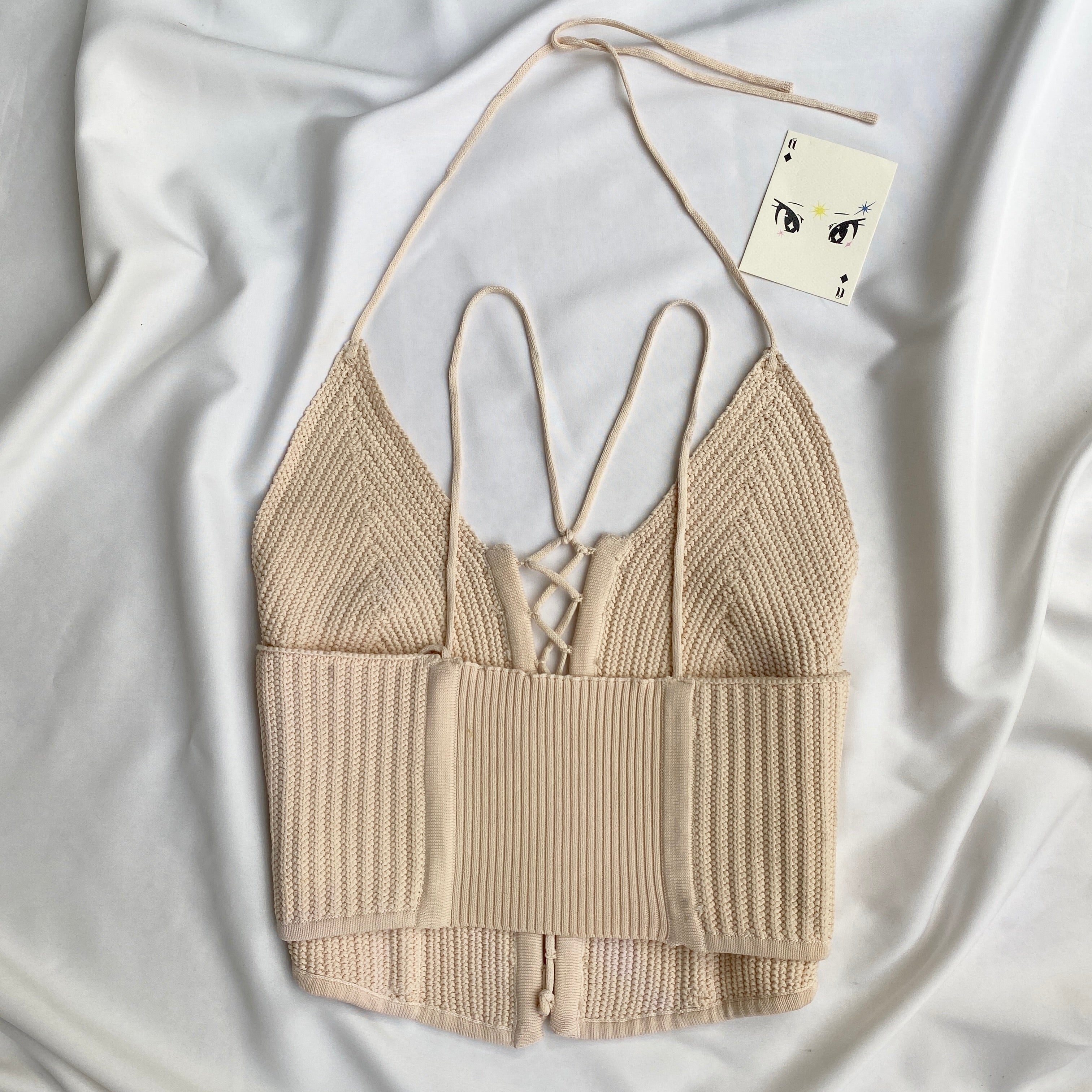 BEIGE KNIT CORSET (Bust : 34-36, Upper Waist : 28-36)