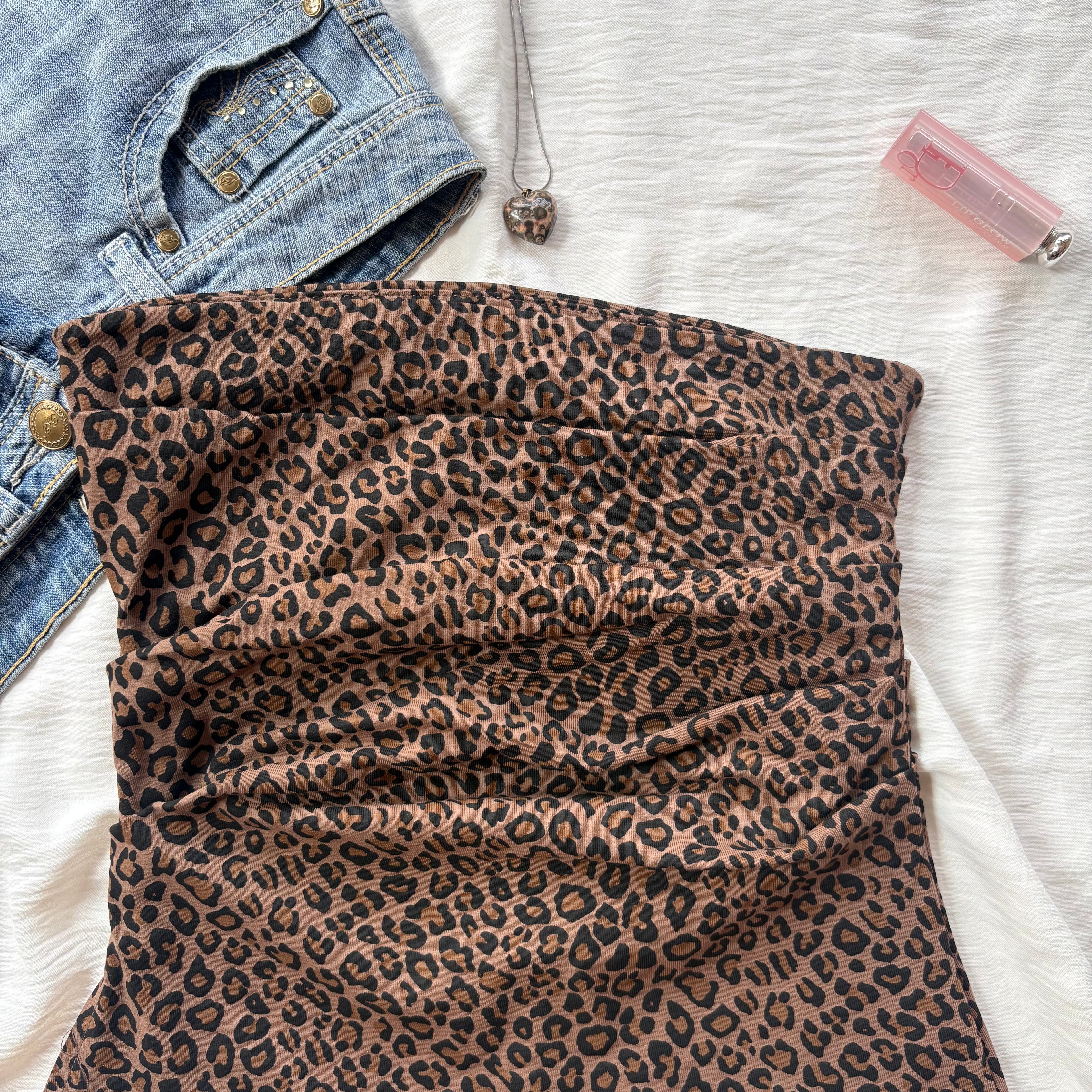 BROWN CHEETAH TOP (Bust : 30-34, Upper Waist : 26-32)