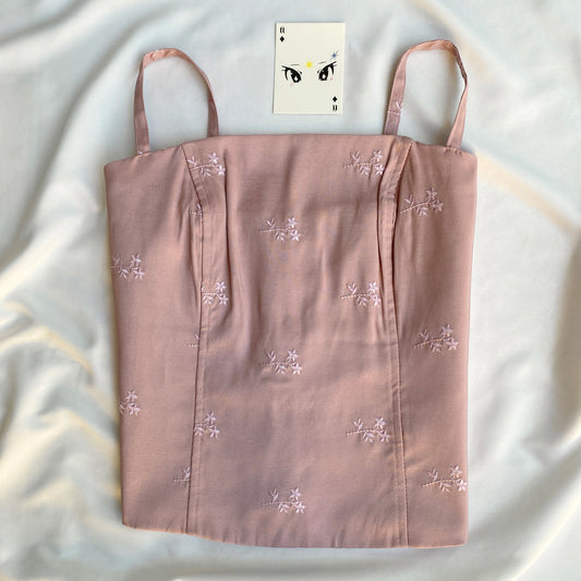 PINK EMBROIDERED CORSET (Bust : 30-34, Upper Waist : 28-32)