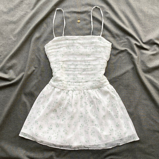 FLORAL RUCHED MINI DRESS FROM HOLLISTER (Bust : 30-34, Upper Waist : 24-28)