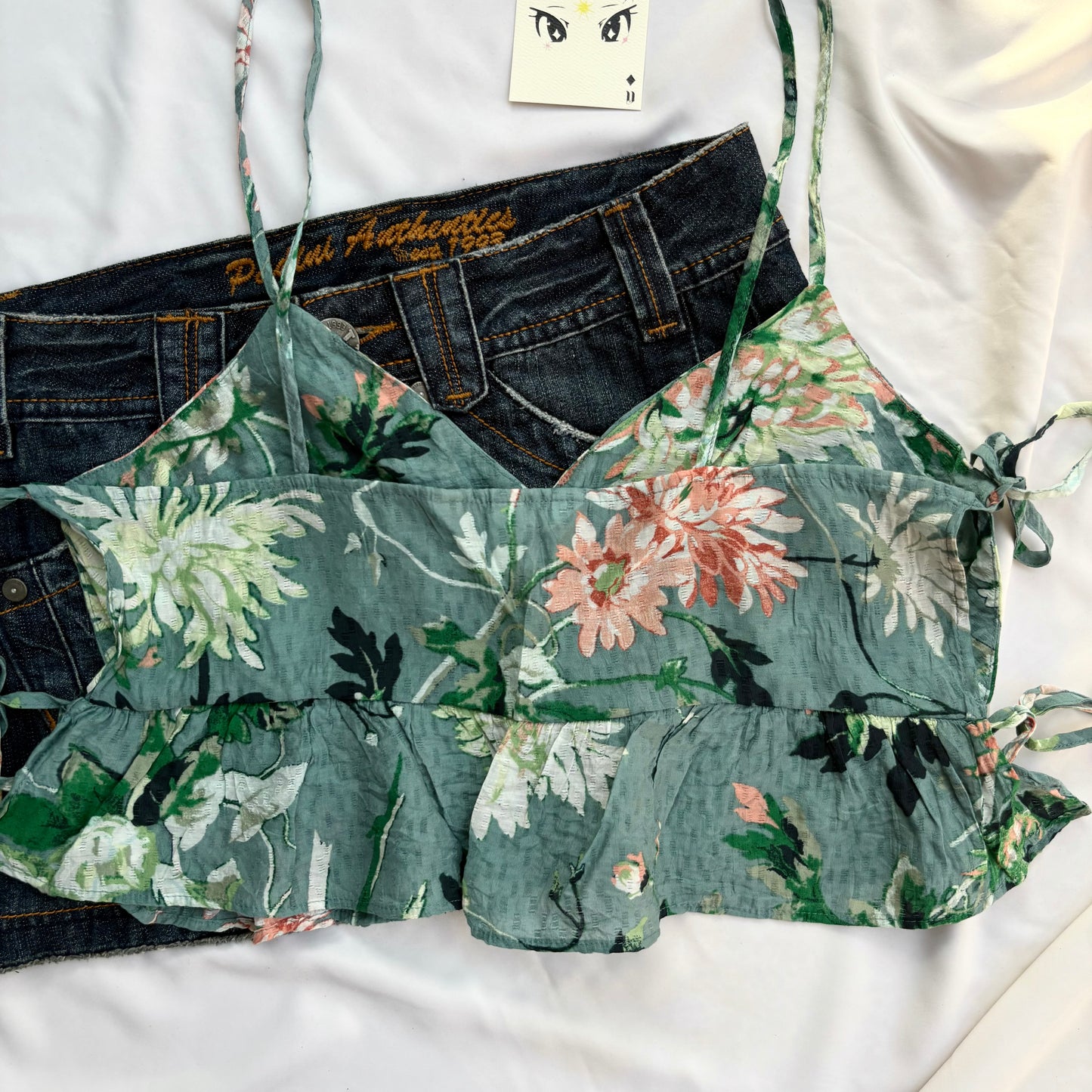 GREEN FLORAL TOP FROM HM (Bust : 32-34, Upper Waist : 26-30)