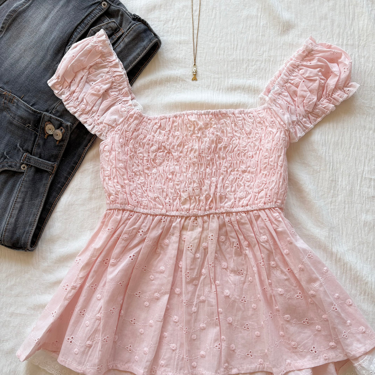 CHERRY BLOSSOM BABYDOLL TOP (Bust : 30-34, Upper Waist : 24-28)