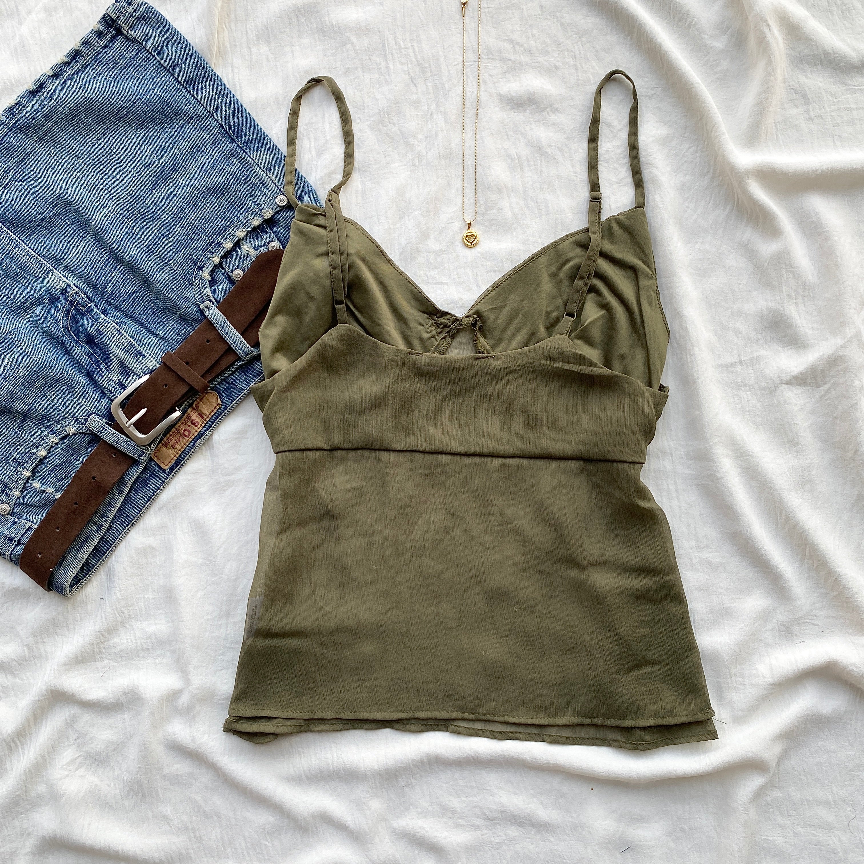 CELESTE TOP in Olive Green (Sizes available)