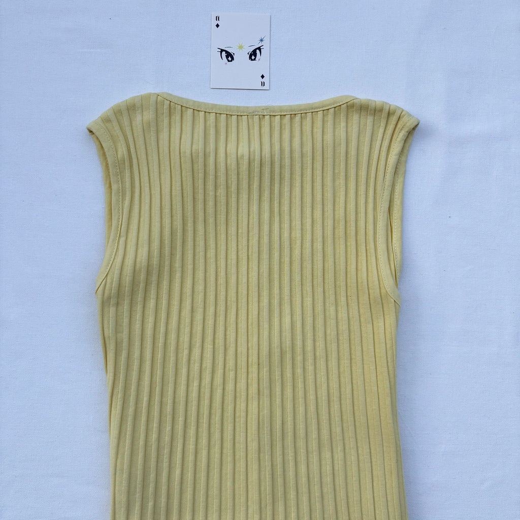 YELLOW  TOP FROM FREE PEOPLE (Bust : 30-34, Upper Waist : 26-36)