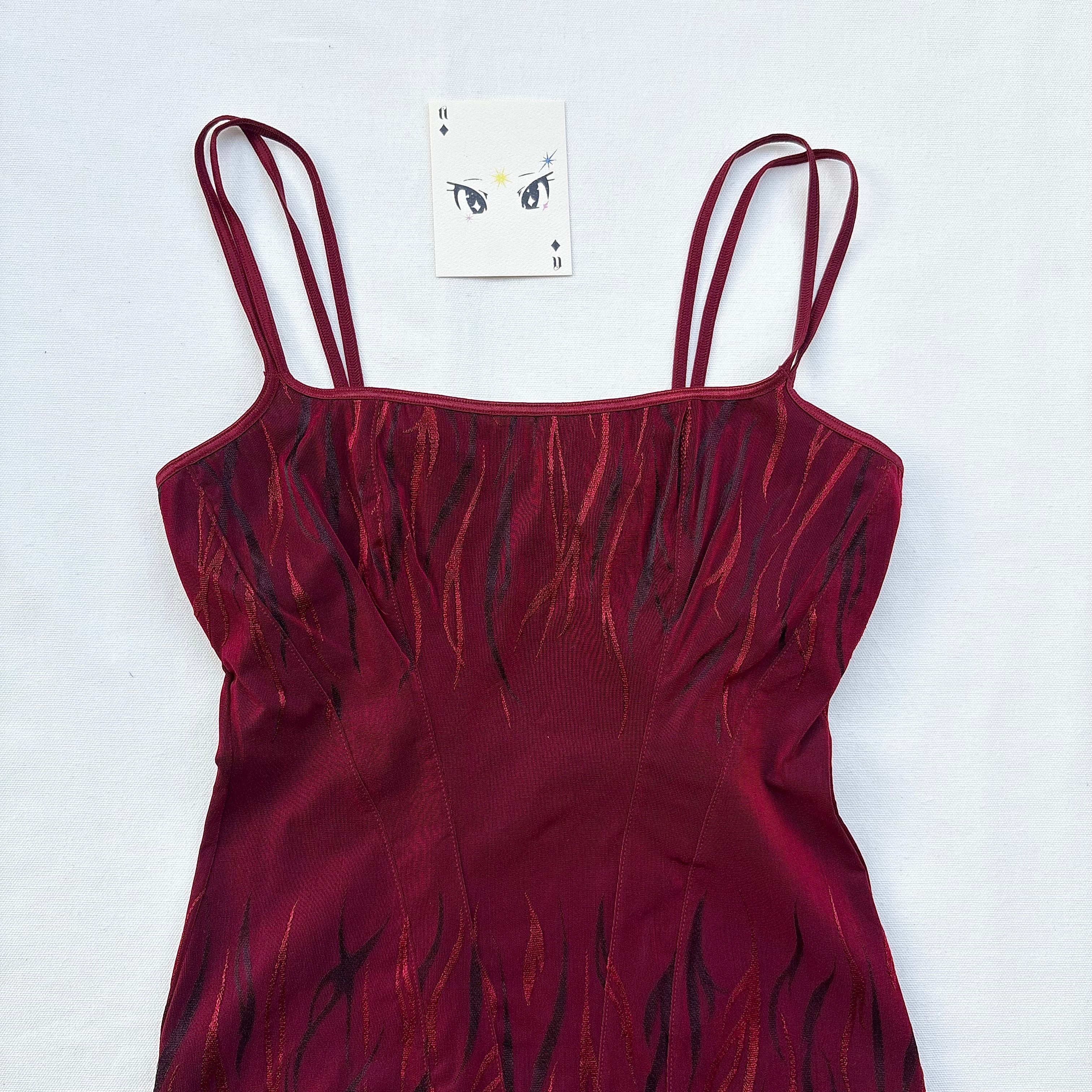 RED BUSTIER TOP (Bust : 32-34, Upper Waist : 22-26)