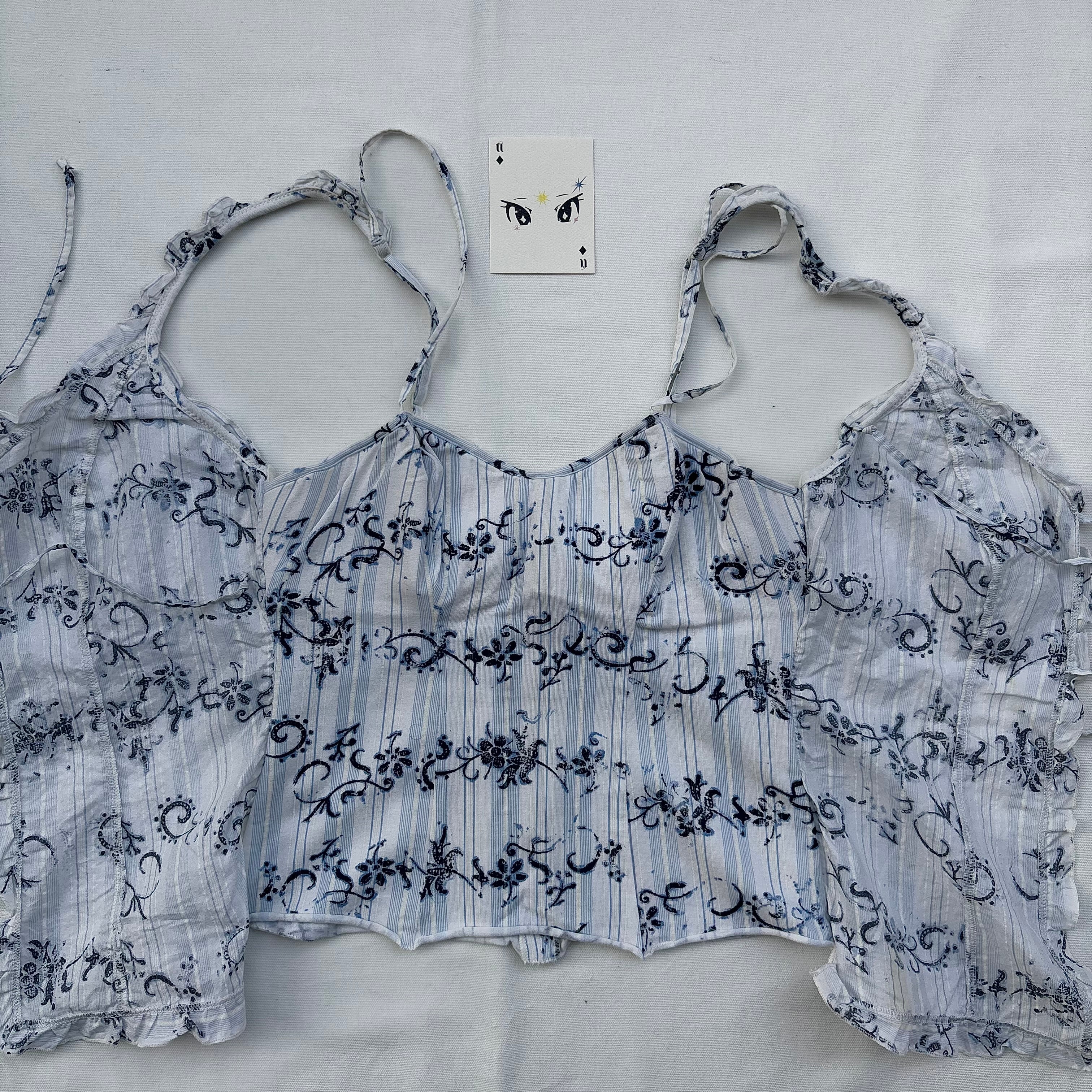 BLUE BUSTIER TOP (Bust : 30-34, Upper Waist : 26-32)