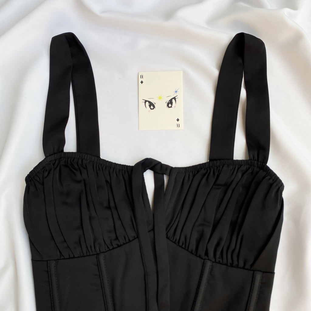 BLACK CORSET (Bust : 34-36, Upper Waist : 28-30)