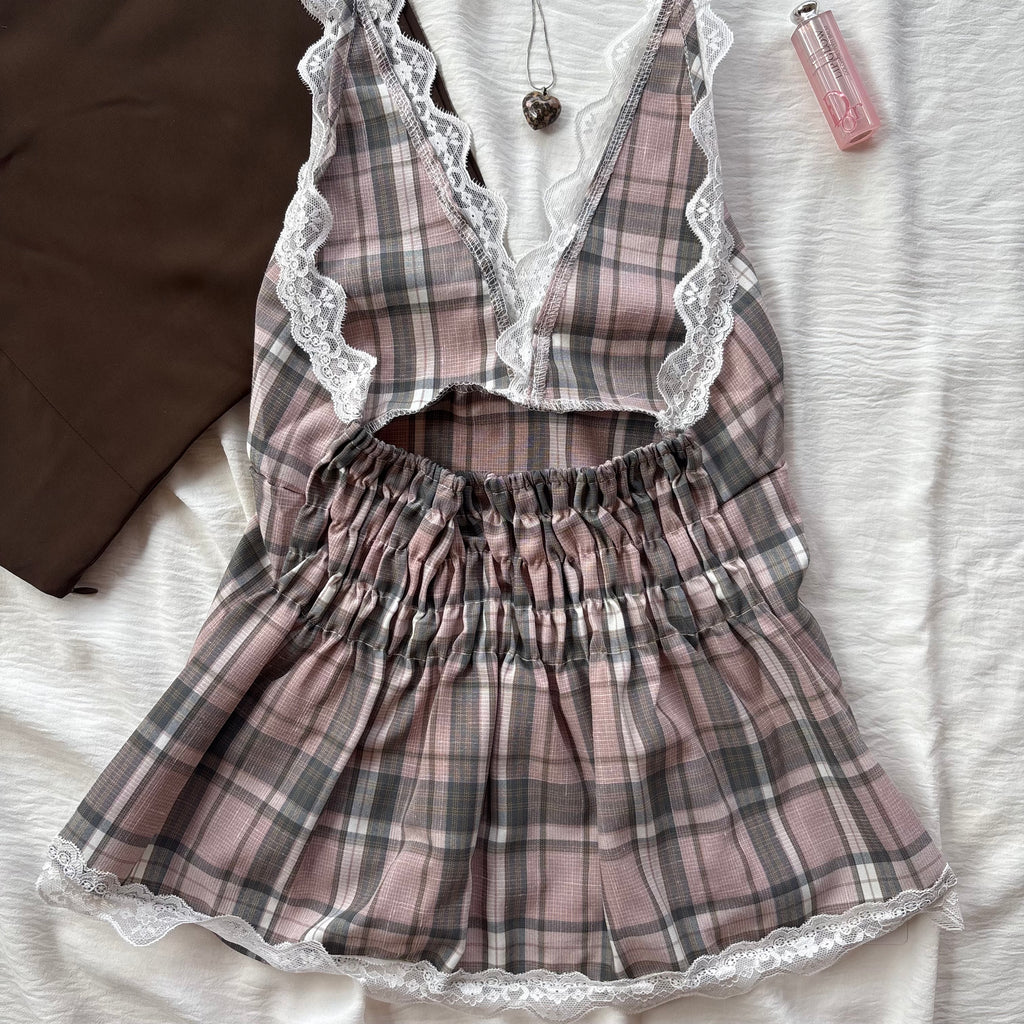 PLAID TOP (Bust : 30-34, Upper Waist : 26-34)