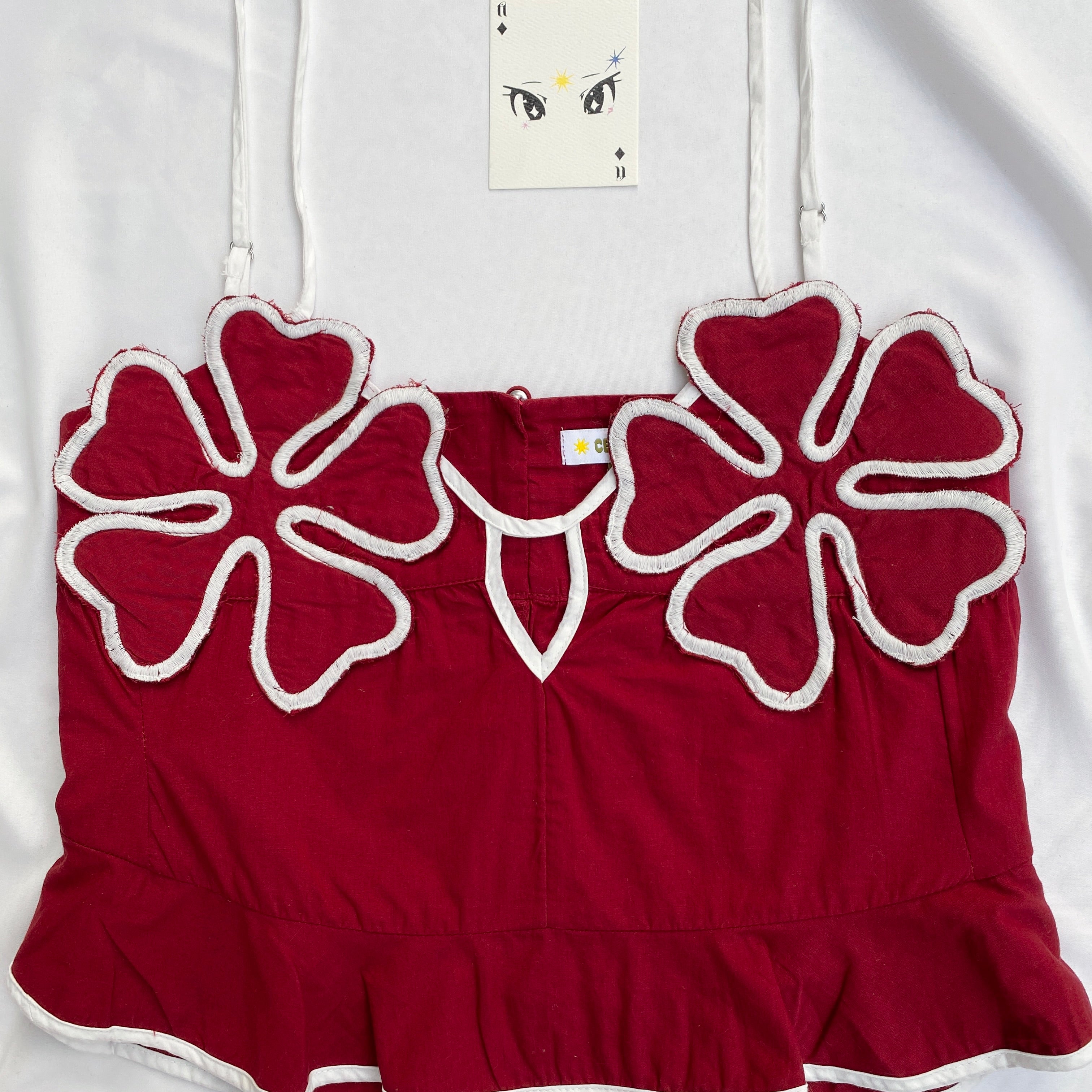 FLOWER TOP FROM ANTHROPOLOGY (Bust : 32-34, Upper Waist : 26-28)