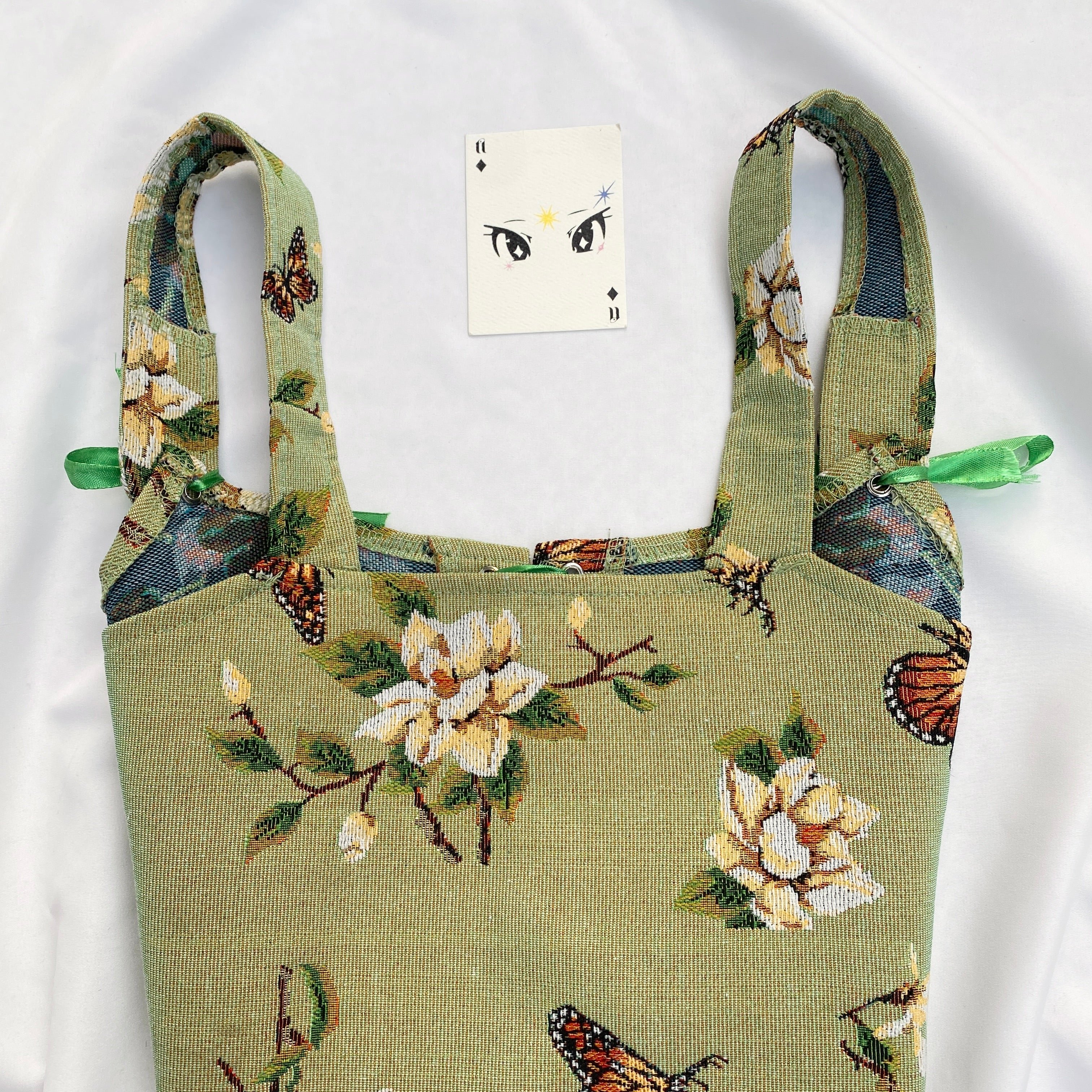 GREEN BUTTERFLY CORSET (Bust : 30-34, Upper Waist : 26-28)