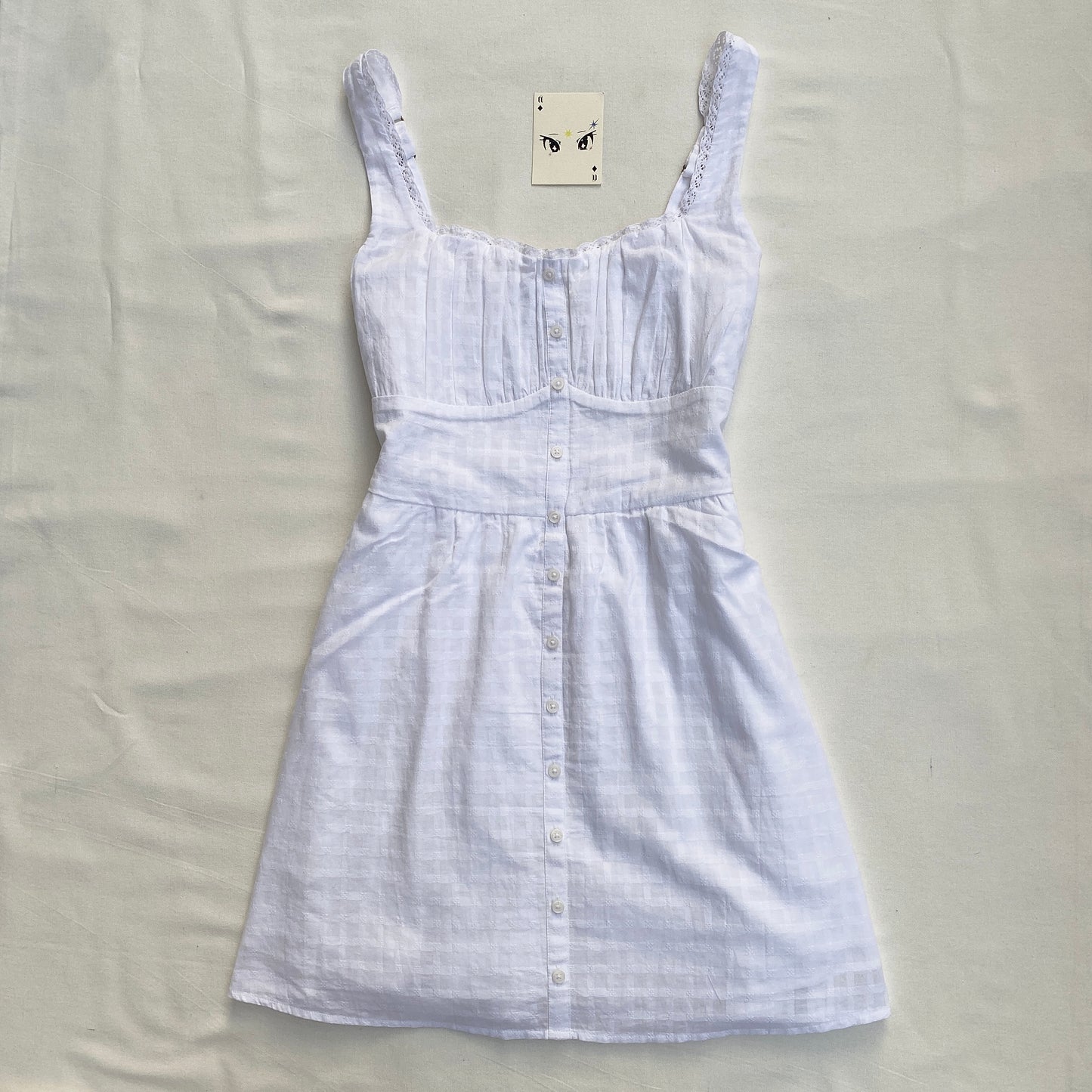 WHITE DRESS FROM HOLLISTER (Bust : 34-36, Upper Waist : 28-34)