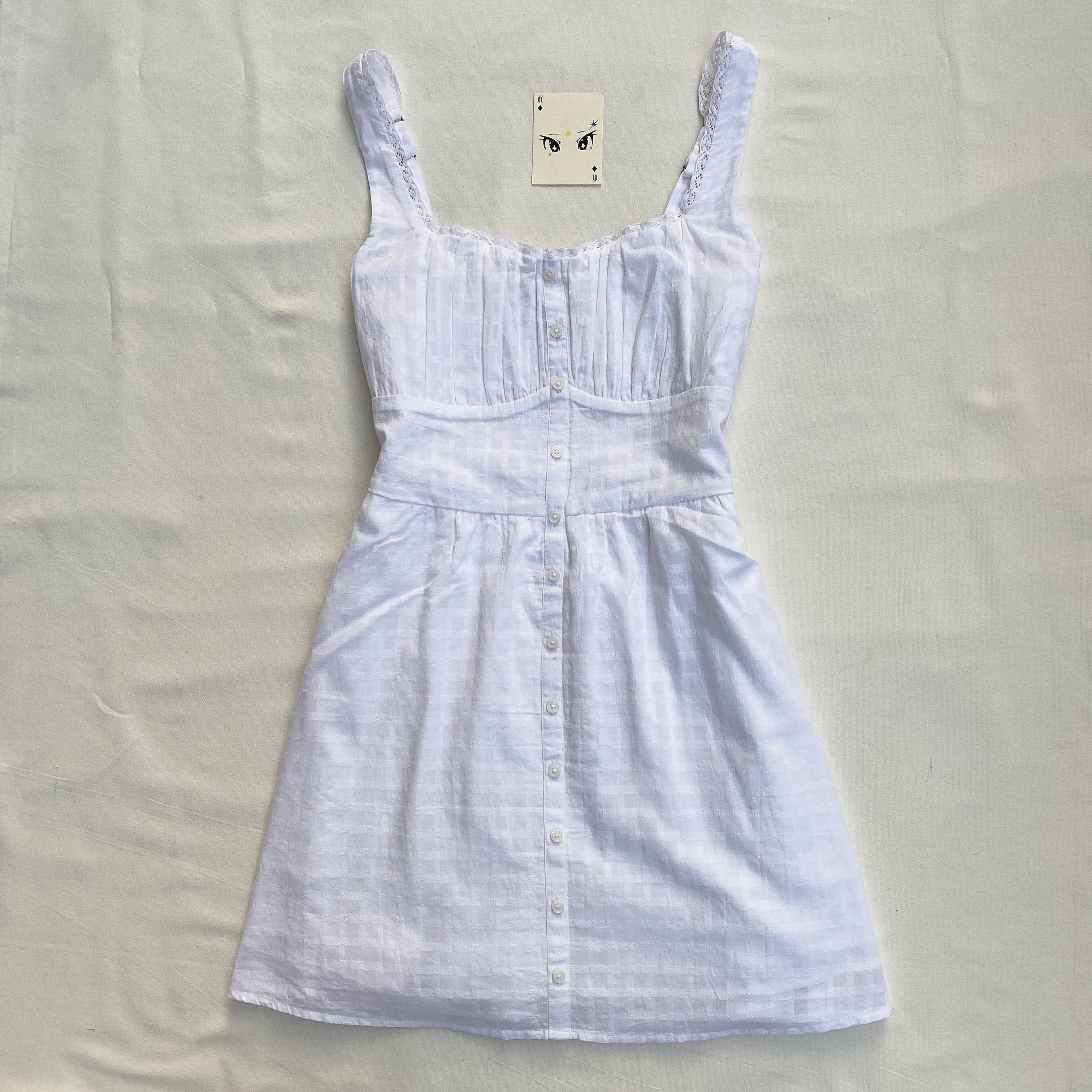 WHITE DRESS FROM HOLLISTER (Bust : 34-36, Upper Waist : 28-34)