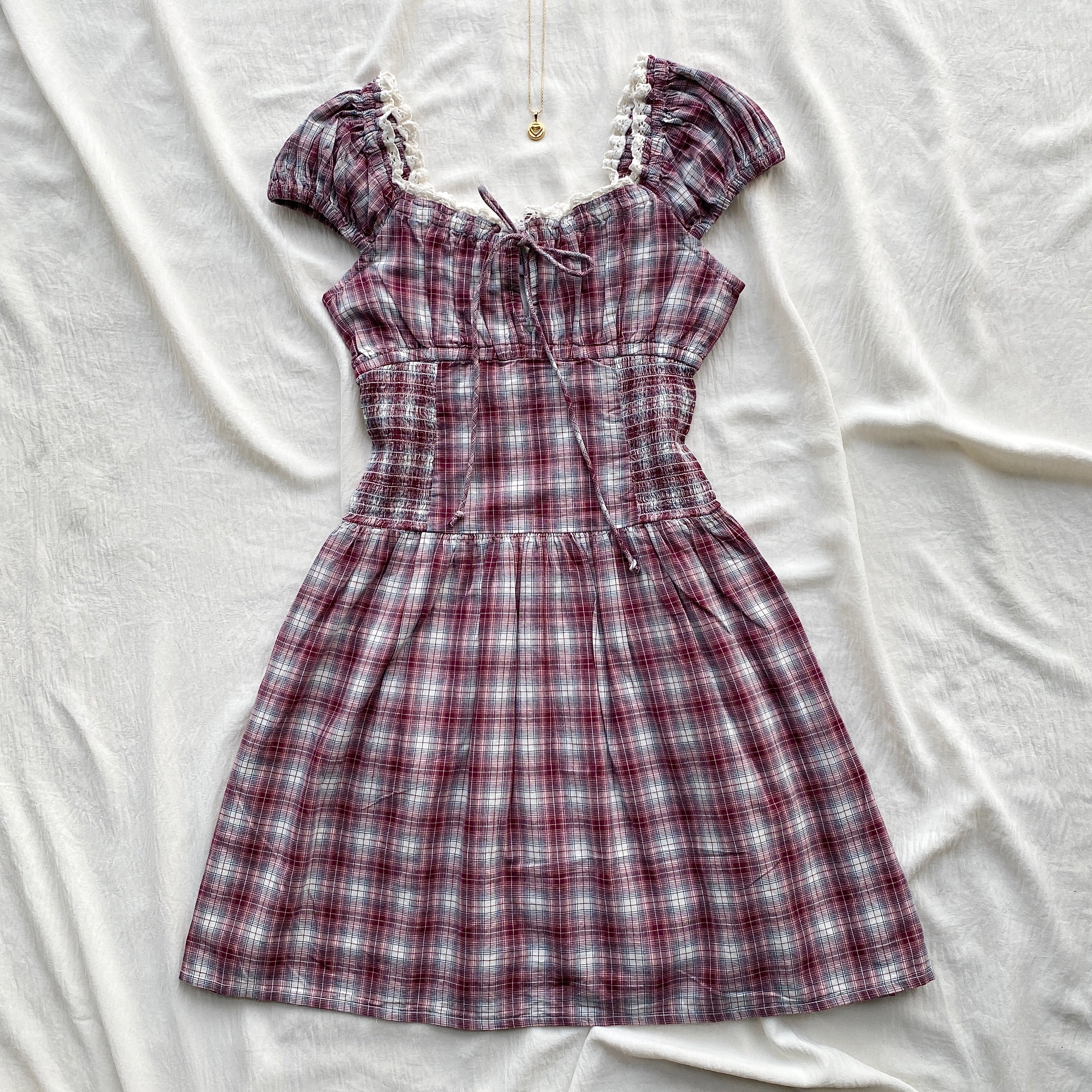 PLAID DRESS IN RED FROM COTTON ON (Sizes available)