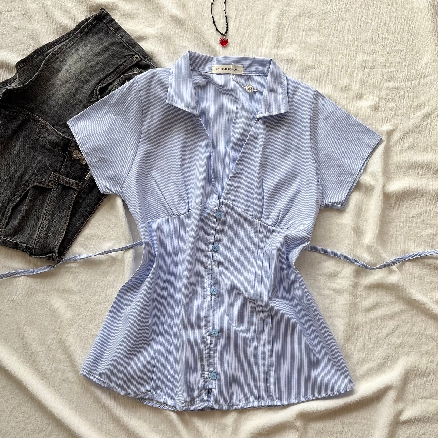 SUNDOWN SHIRT IN BLUE (Bust : 30-34, Upper Waist : 23-30)