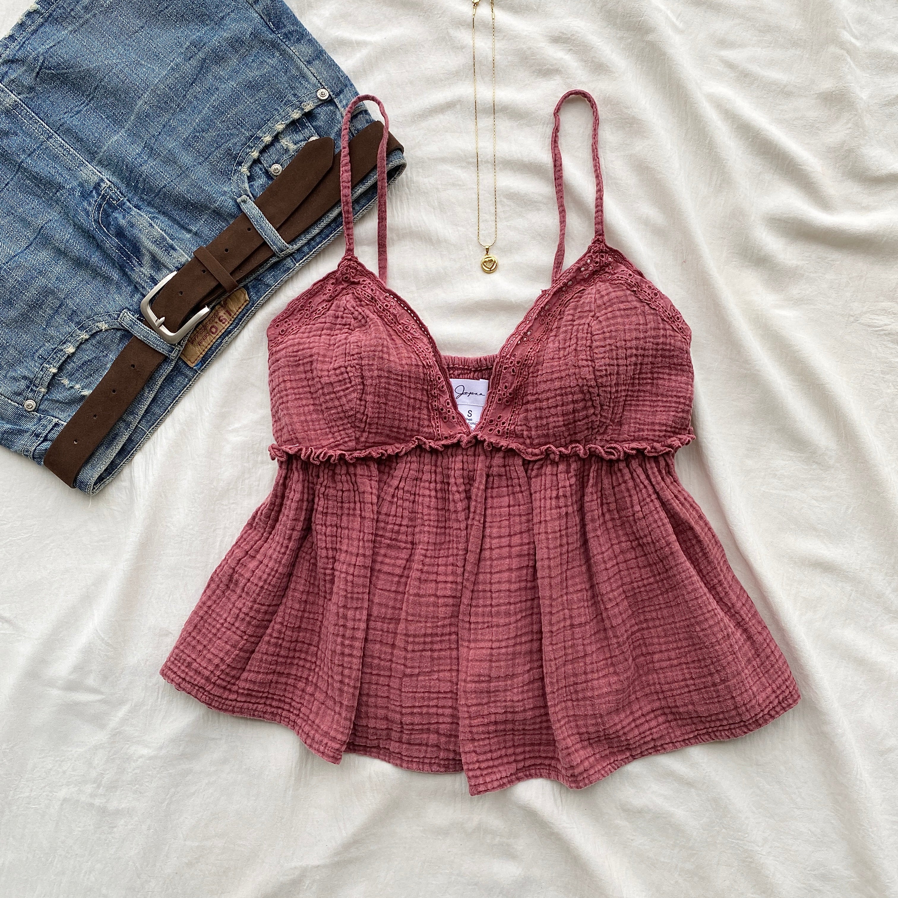 PINK BABYDOLL TOP (Sizes available)