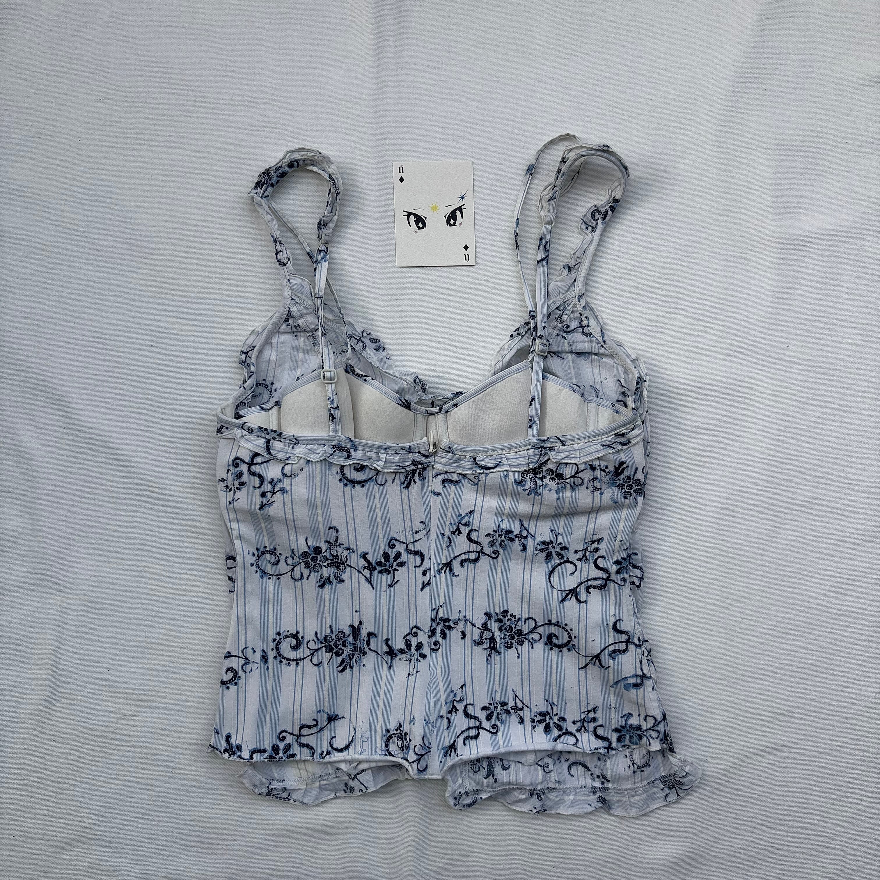 BLUE BUSTIER TOP (Bust : 30-34, Upper Waist : 26-32)