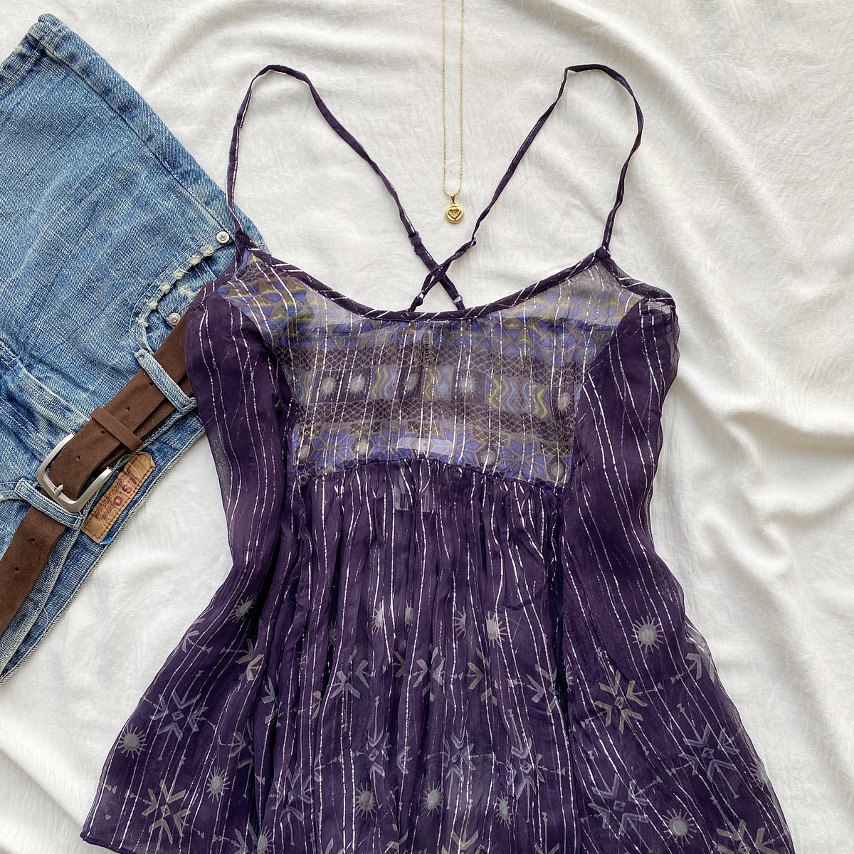 PURPLE MESH TOP FROM FREE PEOPLE (Sizes available)