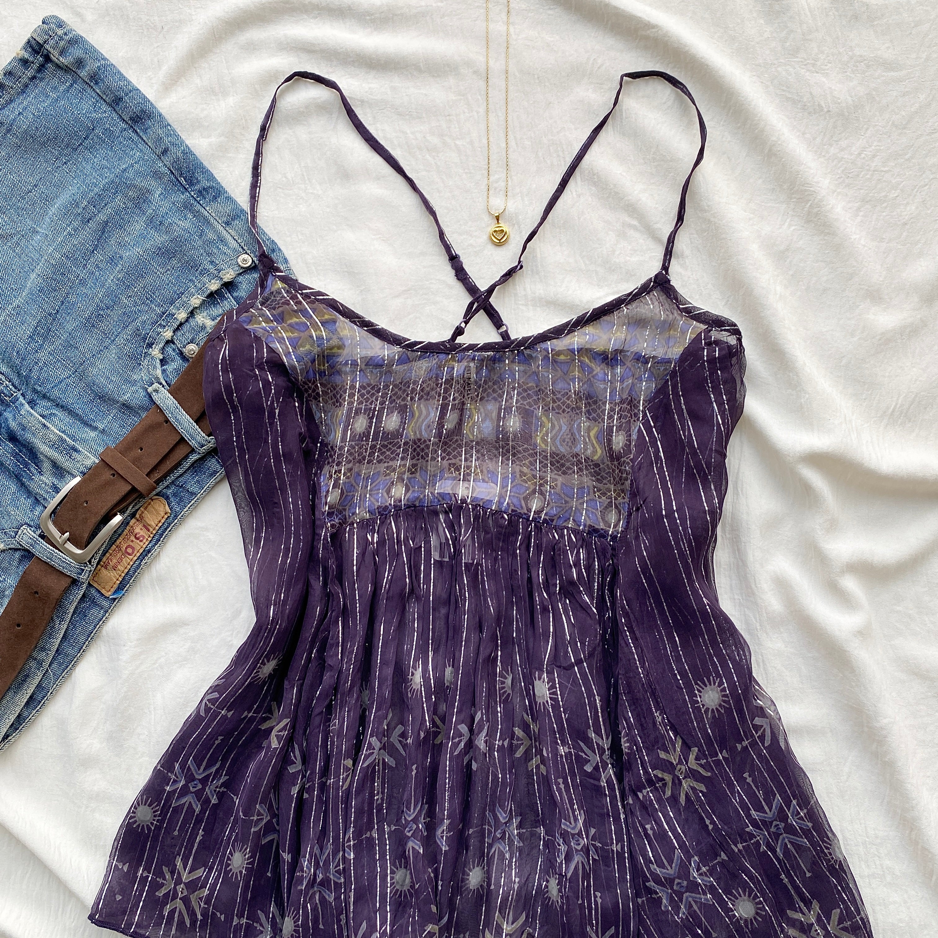 PURPLE MESH TOP FROM FREE PEOPLE (Sizes available)