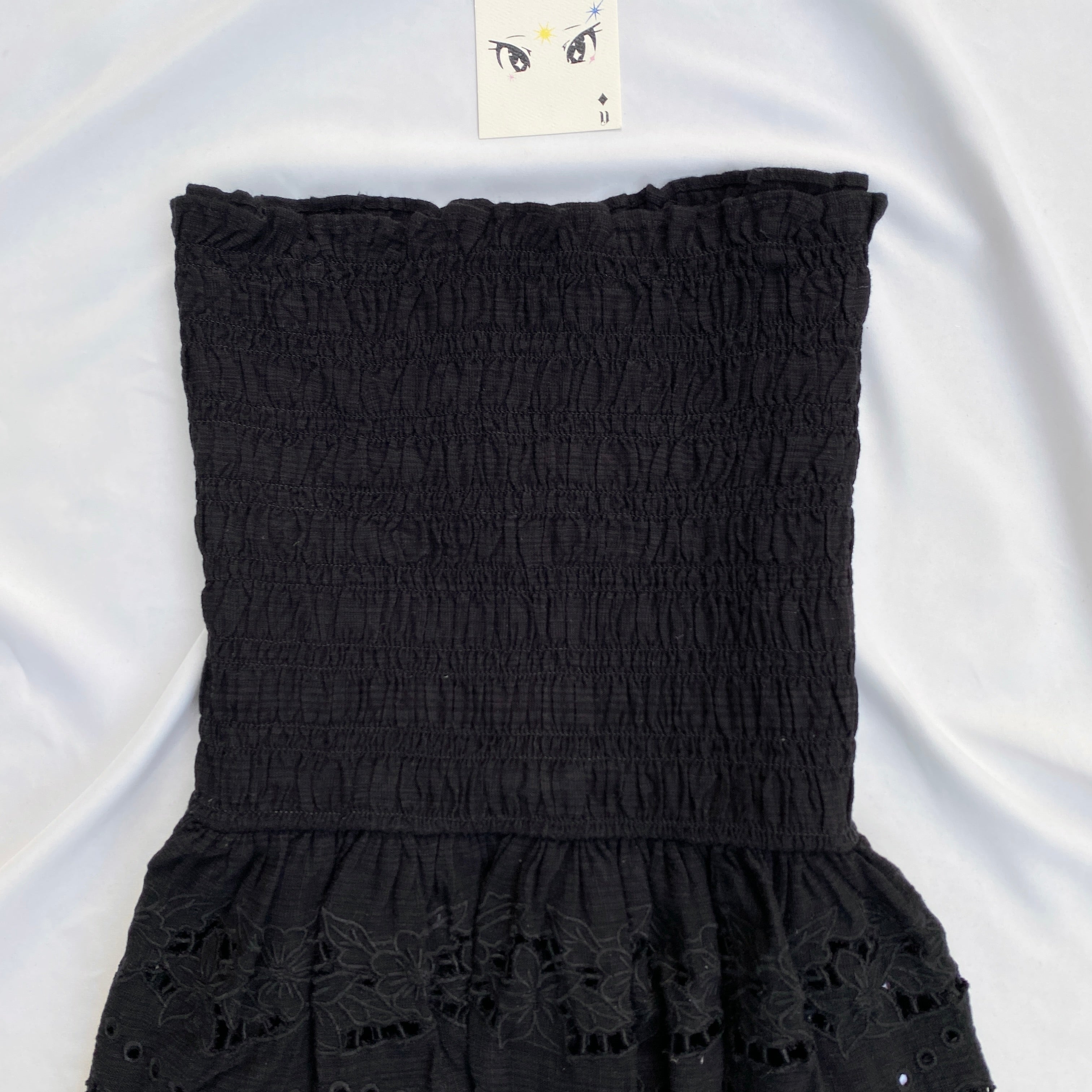 BLACK TUBE TOP FROM DAMSON & MADDER (Bust : 30-34, Upper Waist : 26-34)