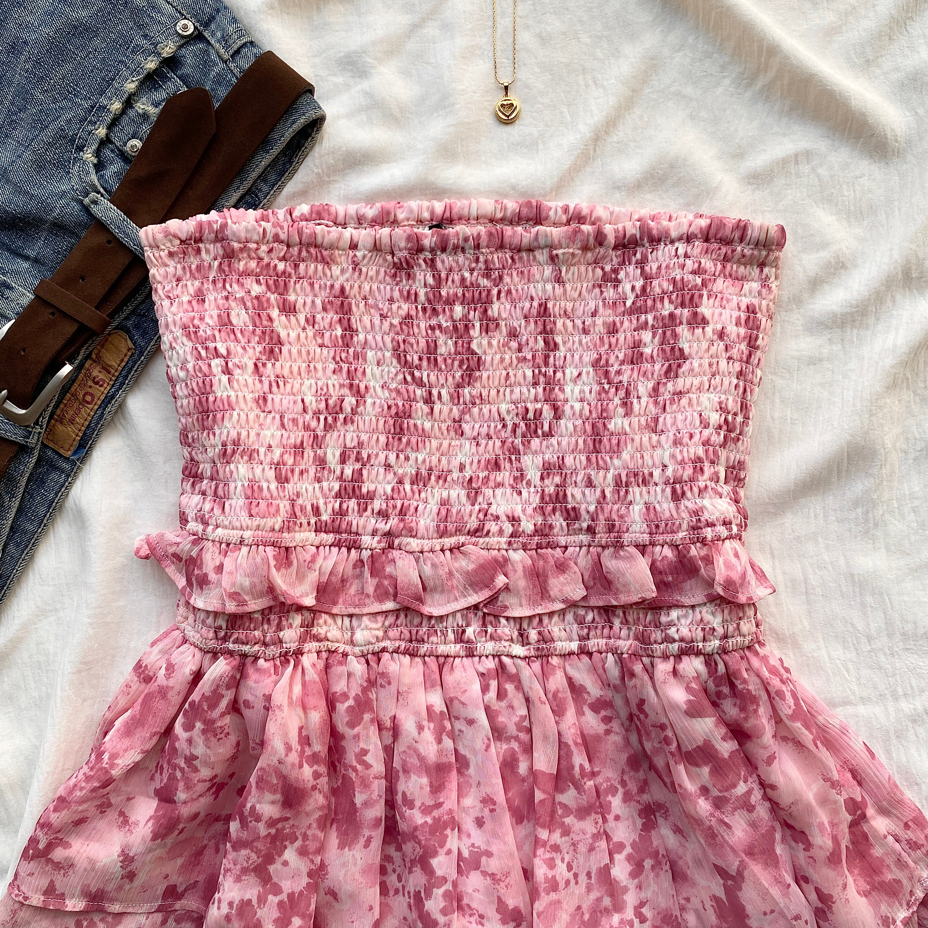 PINK FLORAL TOP (Two sizes)