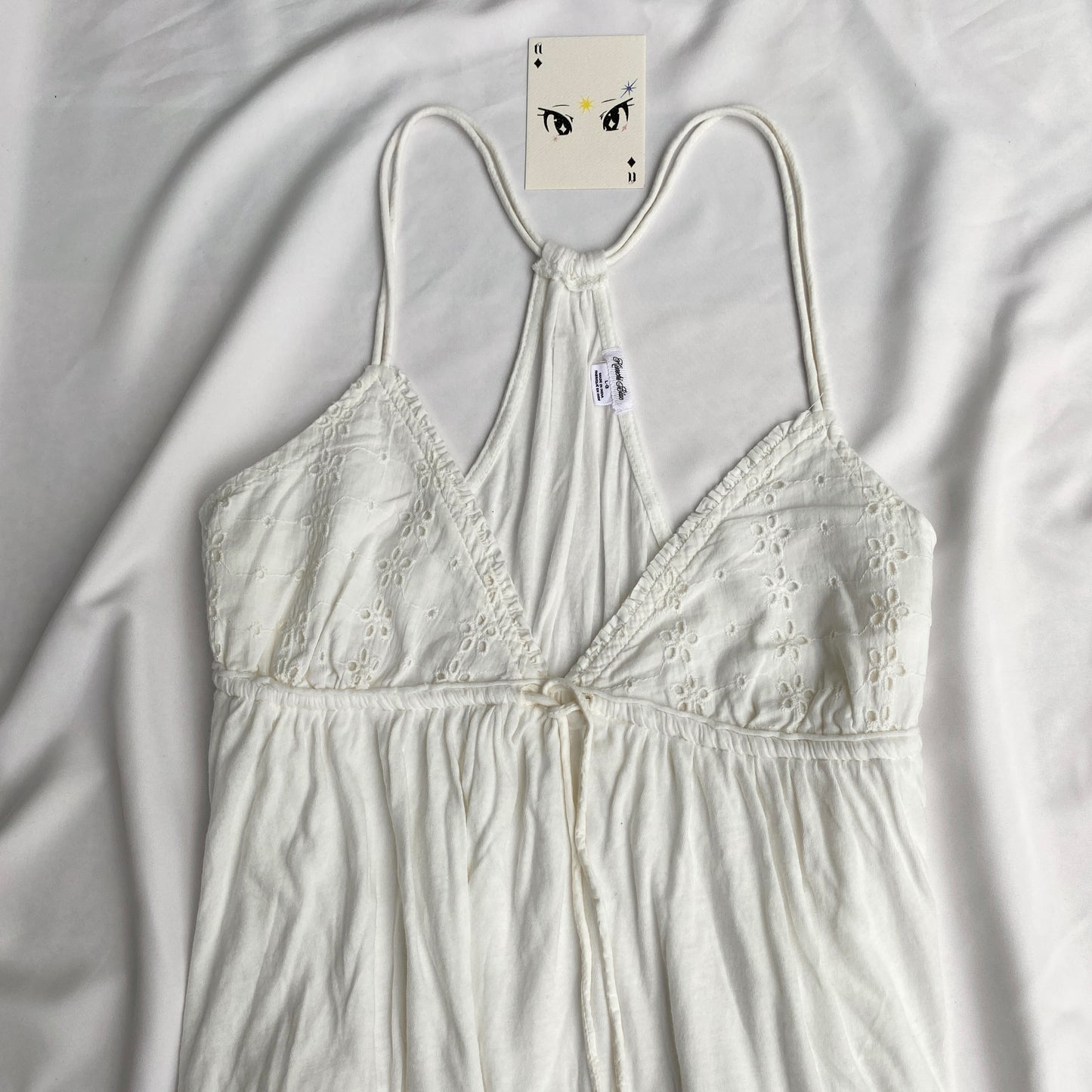 EYELET BABYDOLL TOP FROM URBAN OUTFITTERS IN WHITE (Multiple sizes available)