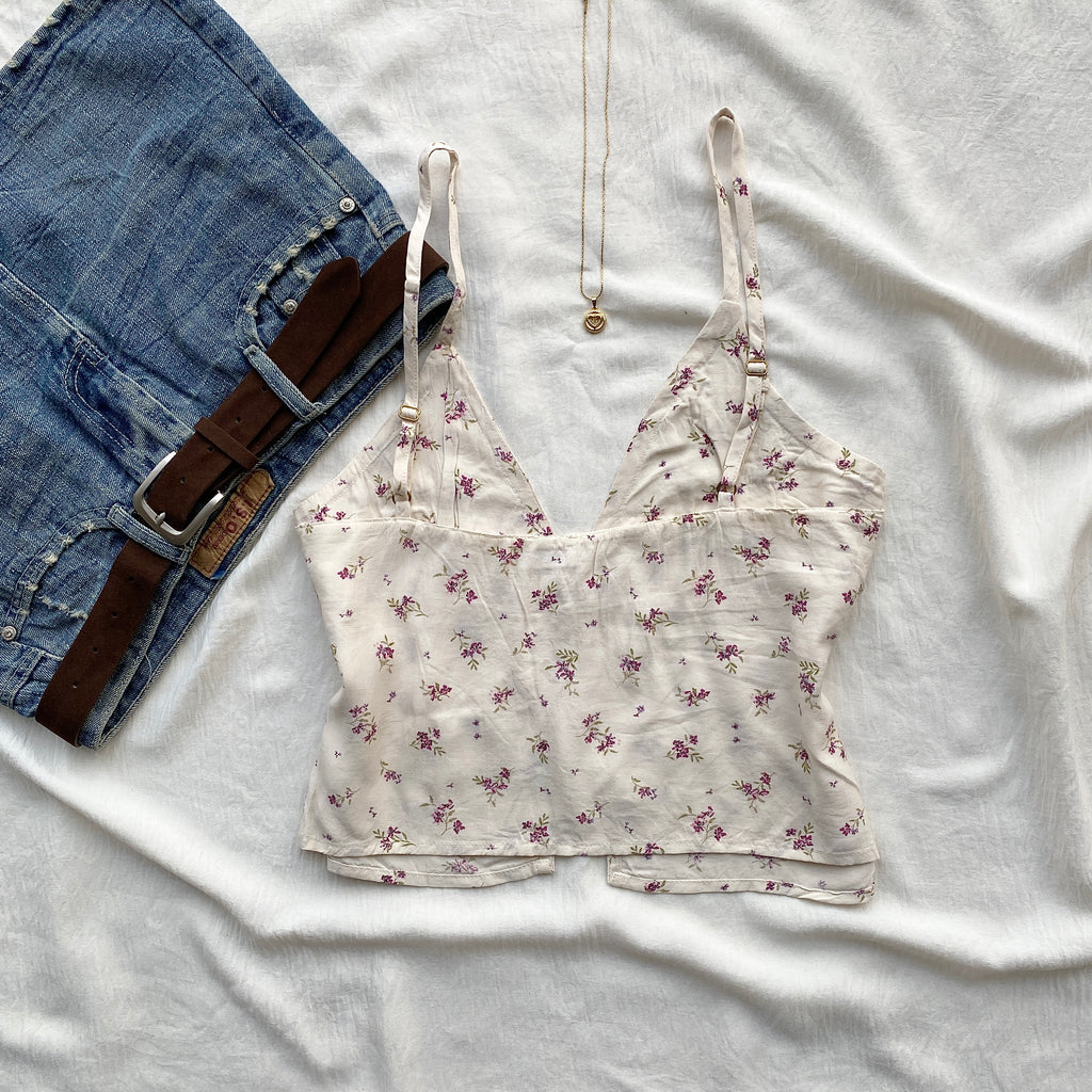 DISTY FLORAL TOP (Bust : 32-34, Upper Waist : 26-32)