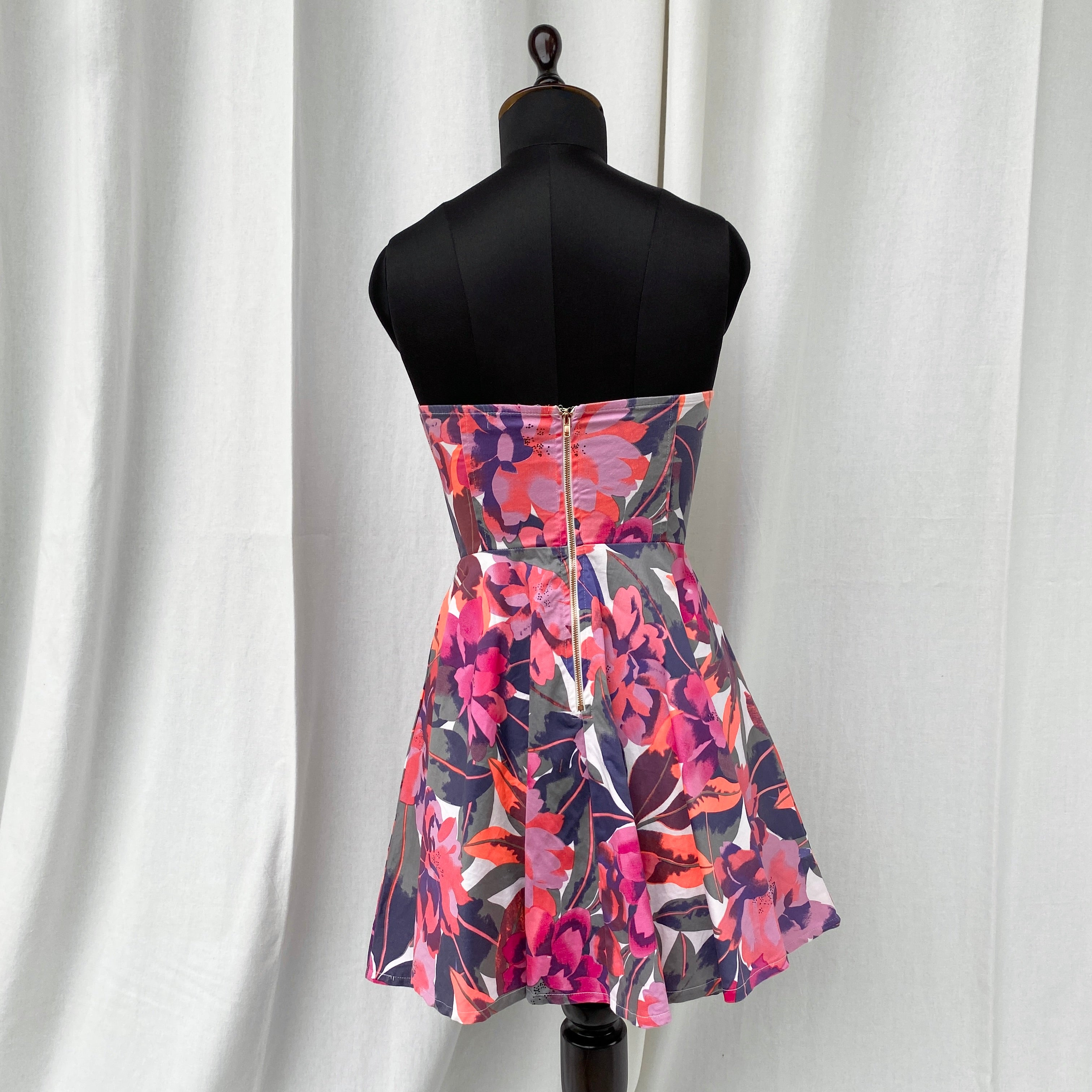 FLORAL CORSET DRESS (Bust : 30-34, Upper Waist : 24-26)