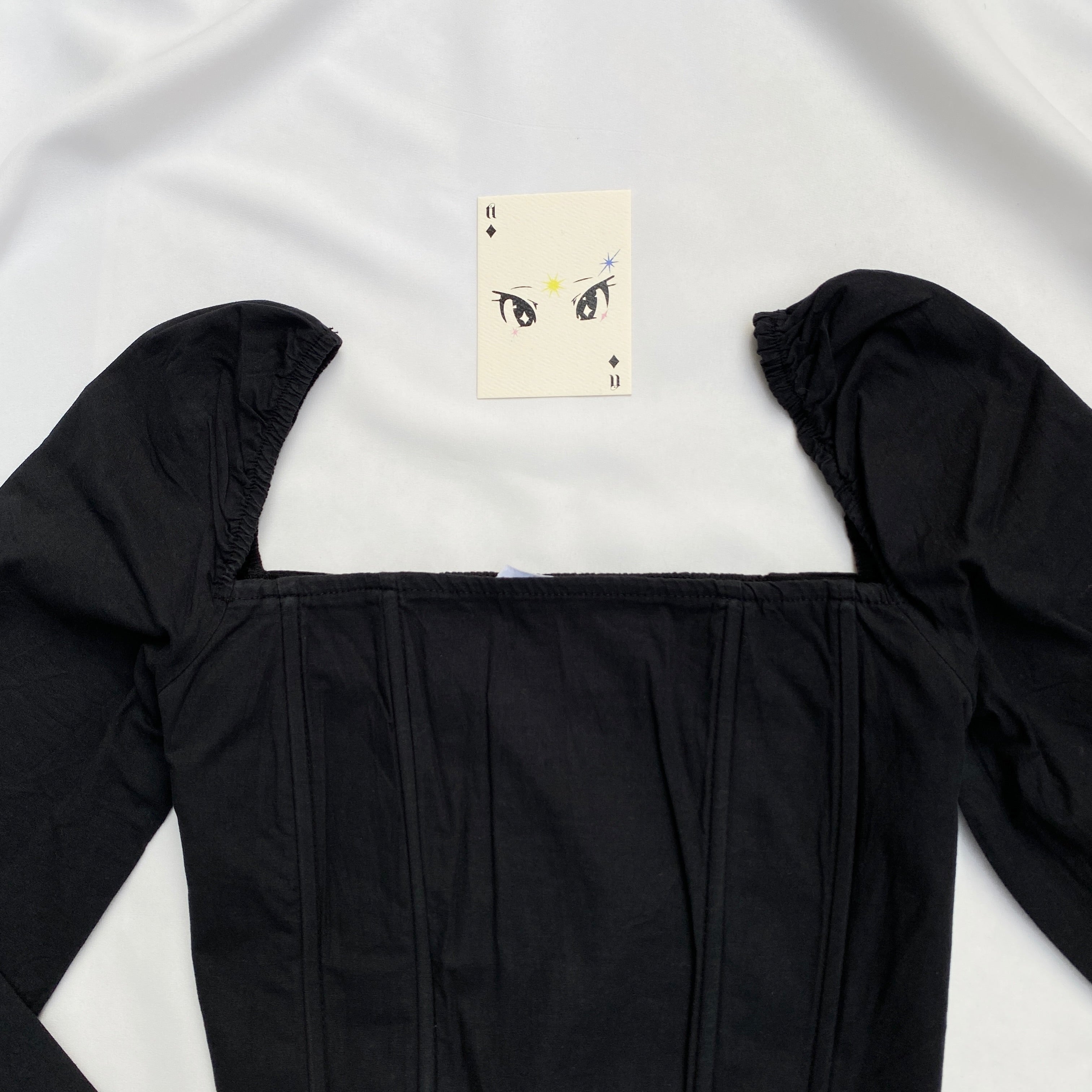 BLACK FULL SLEEVED CORSET FROM BERSHKA (Bust : 30-34, Upper Waist : 26-30)