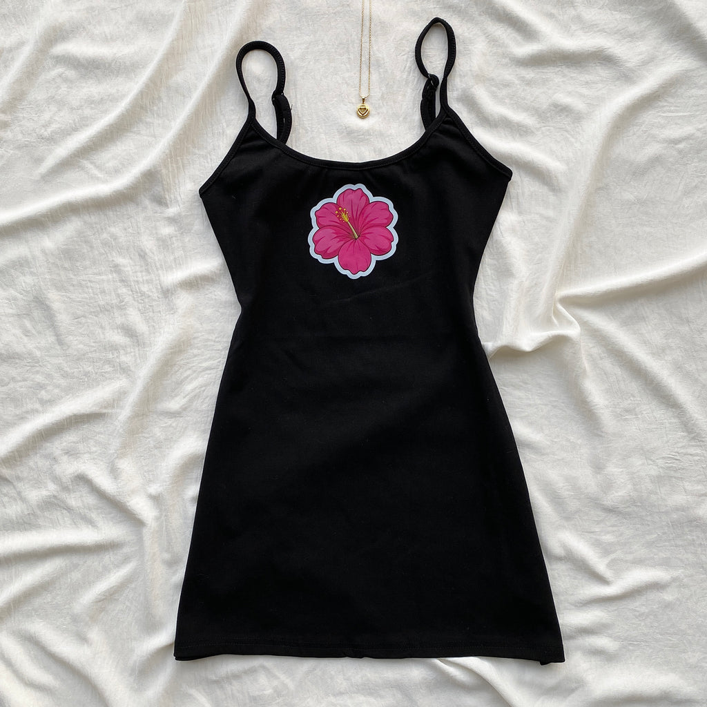 BLACK TANK MINI DRESS  (Bust : 28-32, Upper Waist : 23-26)