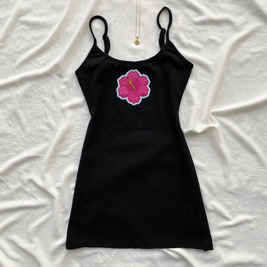 BLACK TANK MINI DRESS  (Bust : 28-32, Upper Waist : 23-26)