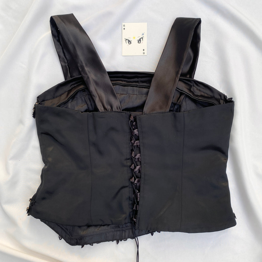 BLACK EMBELLISHED CORSET (Bust : 38-42, Upper Waist : 32-38)