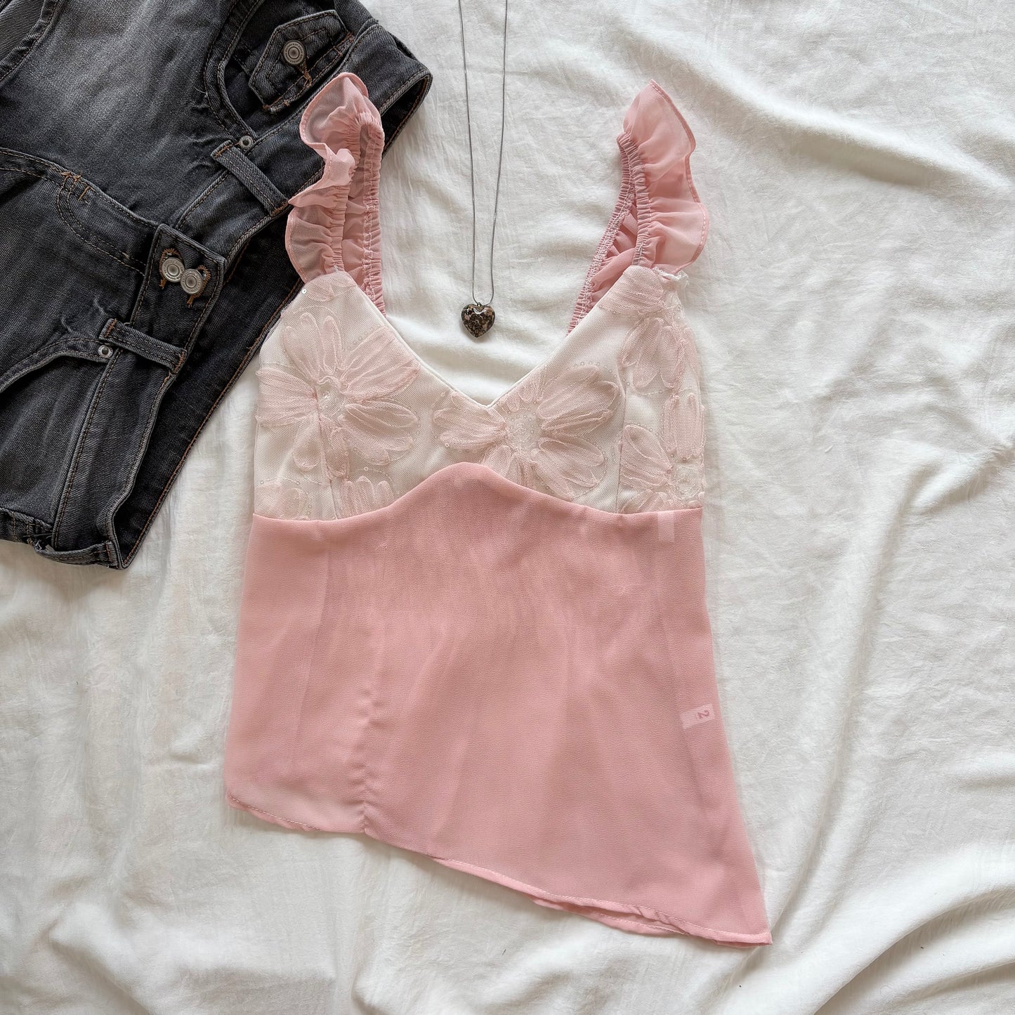 POSY CAMI IN PINK (Bust : 28-32, Upper Waist : 22-28)