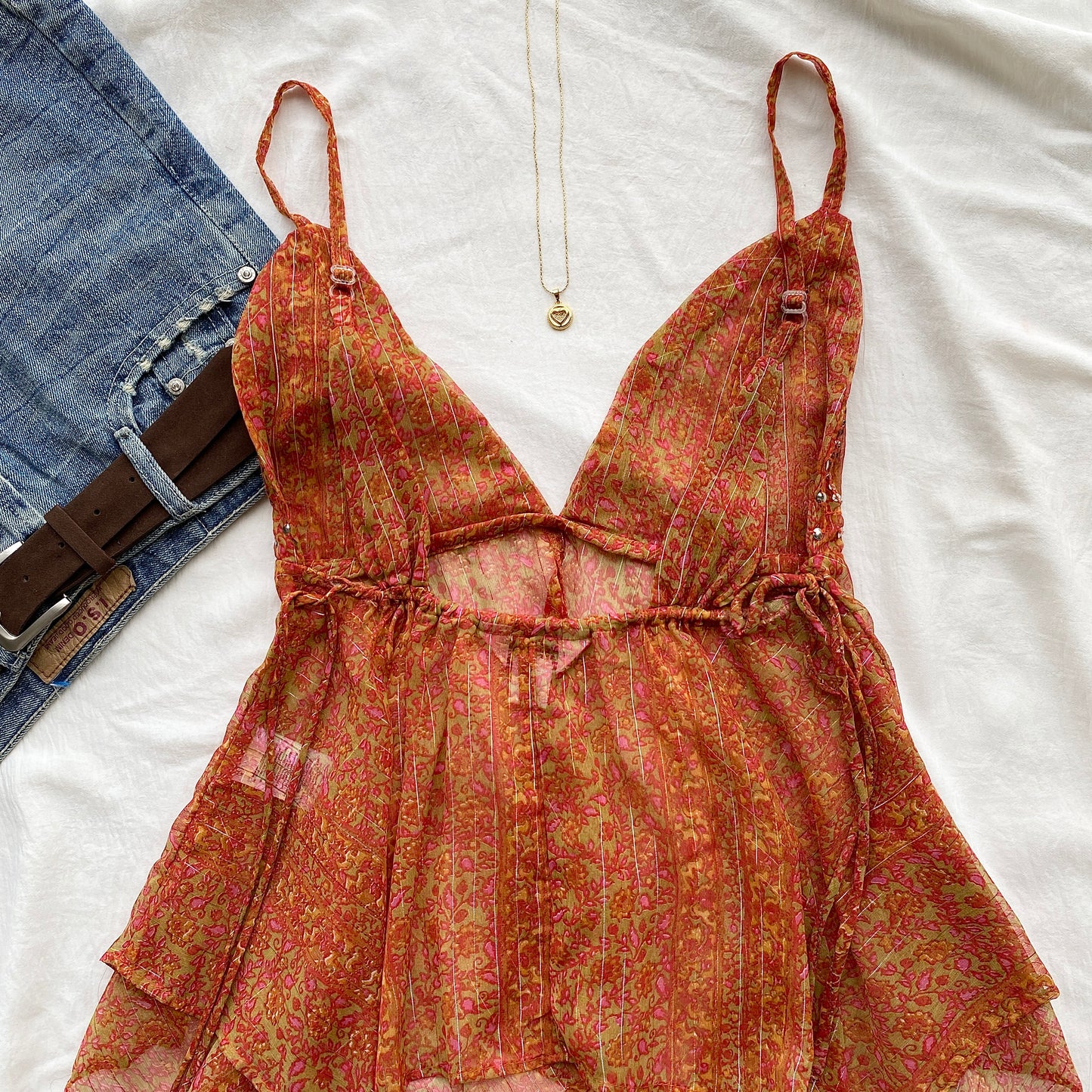 ORANGE EMBELLISHED TOP (Sizes available)